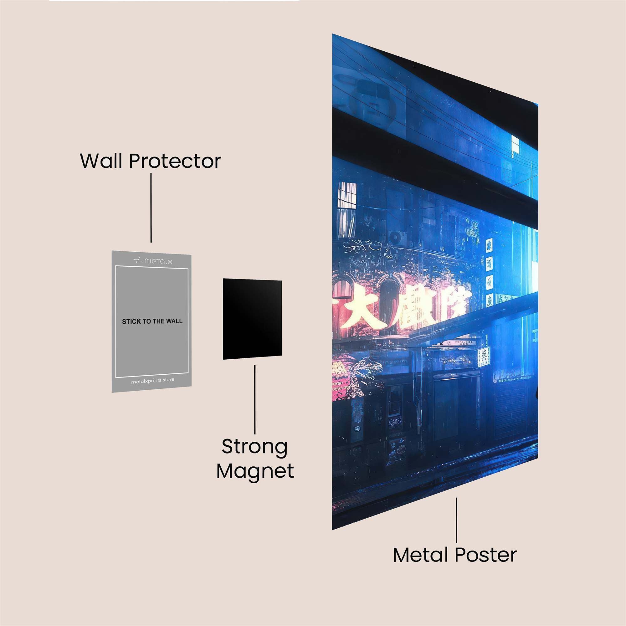 Cyberpunk Melancholy Safe Wall Magnetic / M