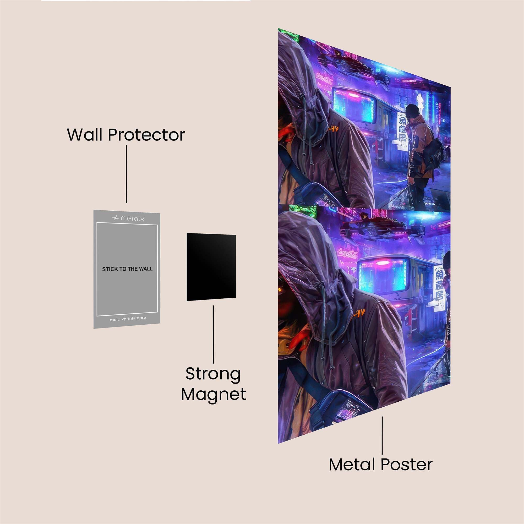 Neon Wanderer Safe Wall Magnetic / M