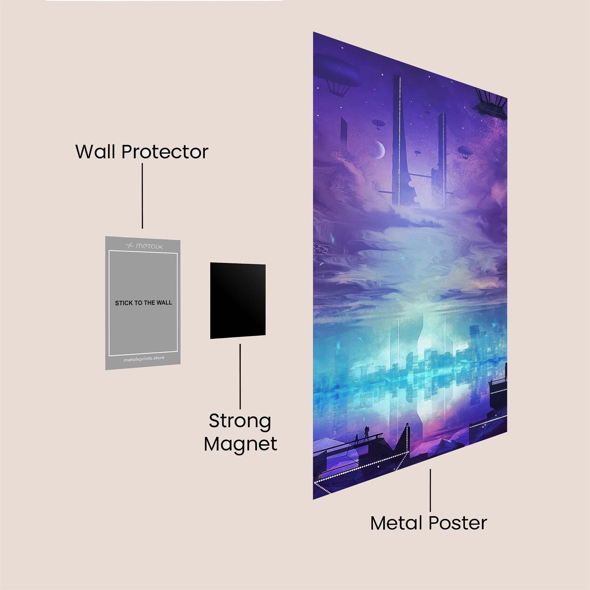 Neon Serenity Safe Wall Magnetic / M