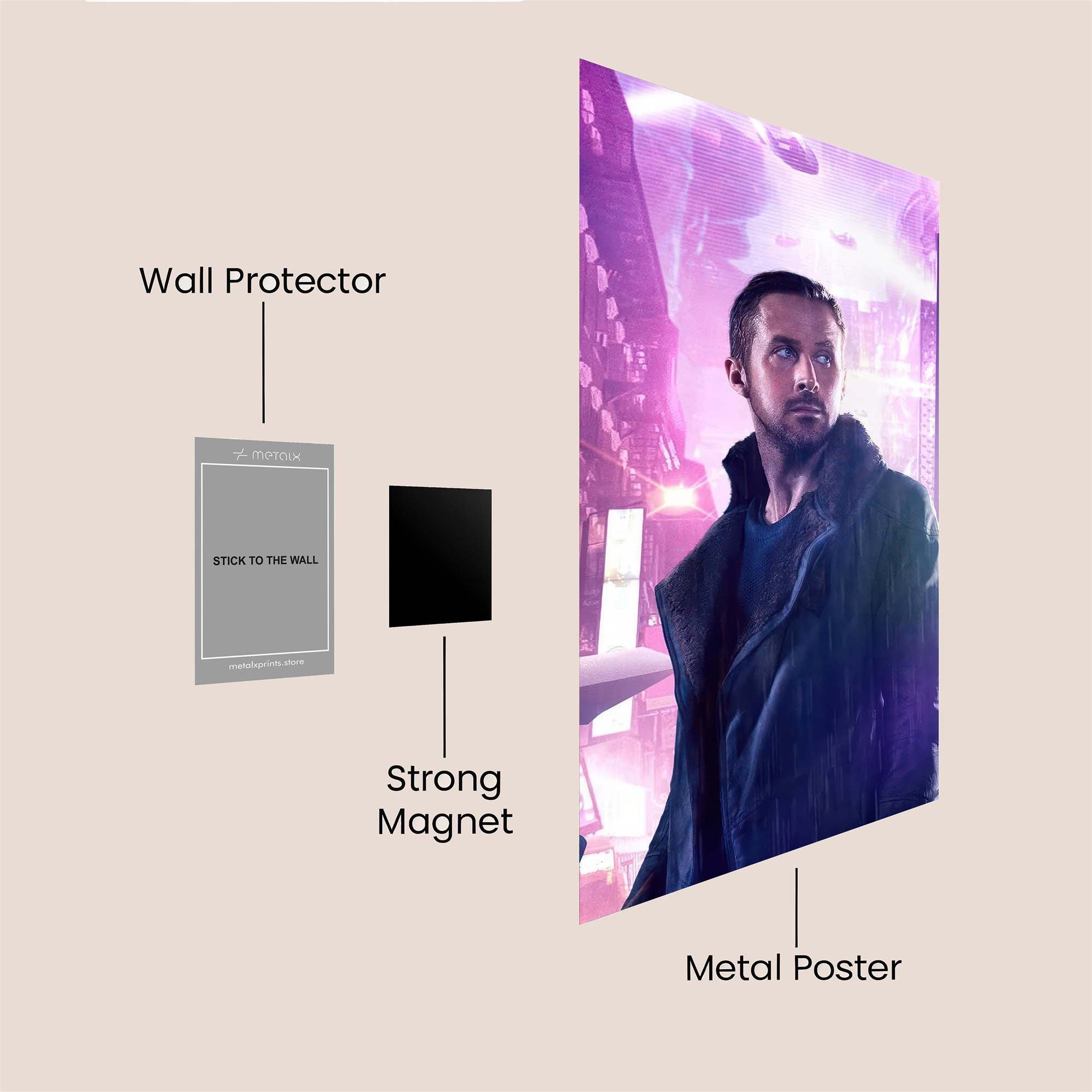 Futuristic Whimsy Safe Wall Magnetic / M