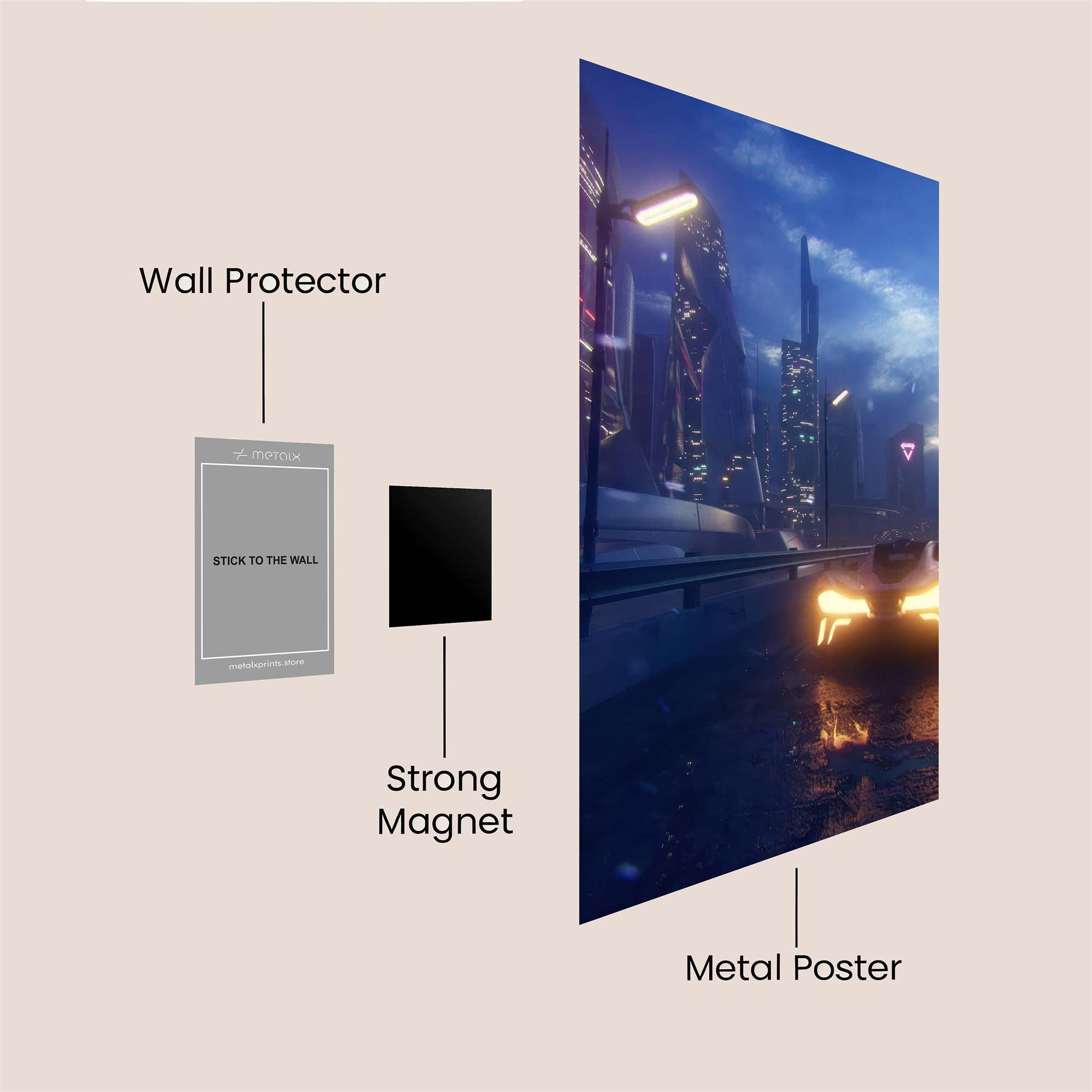 Cyberpunk Twilight Safe Wall Magnetic / M