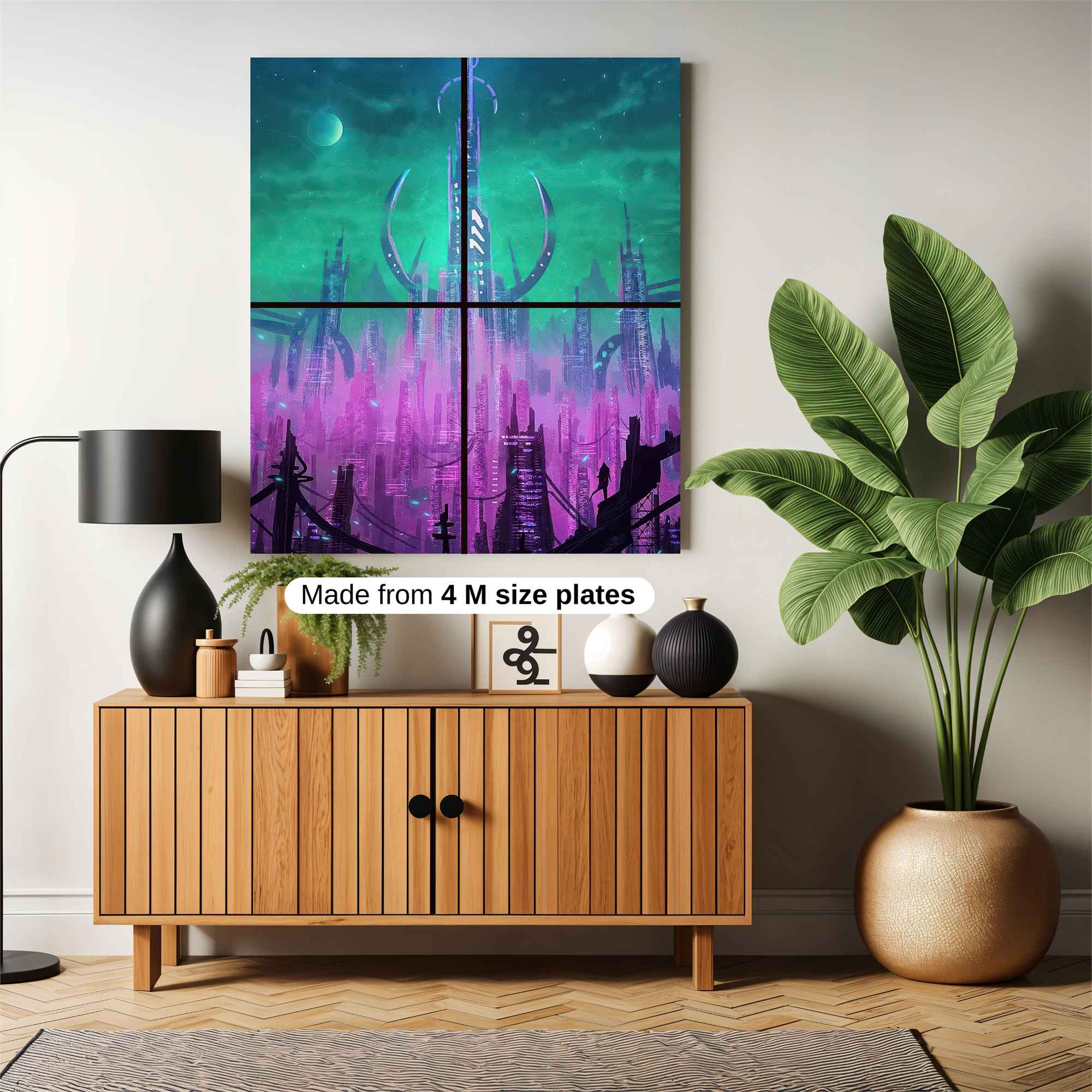 Neon Dreamscape Safe Wall Magnetic / M