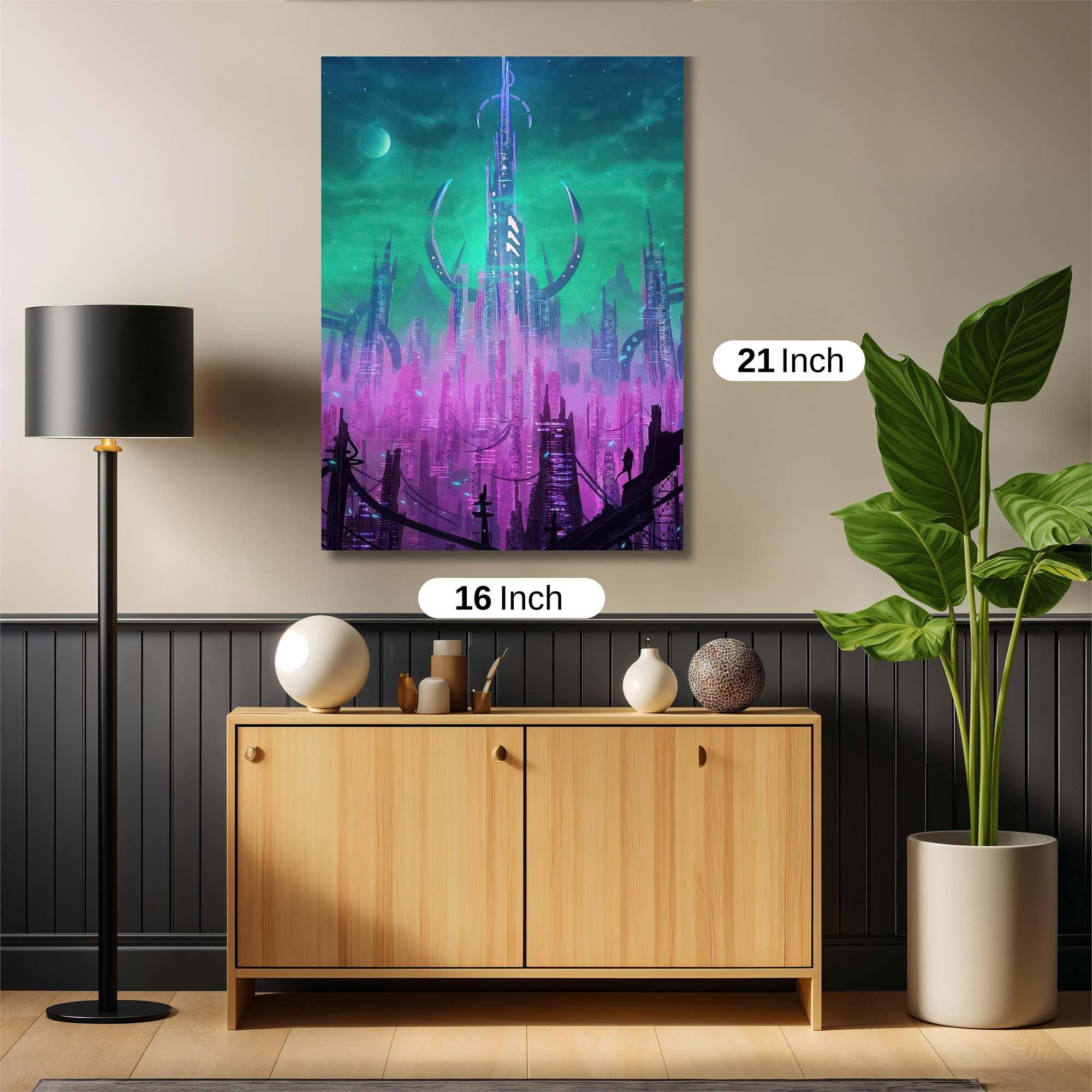 Neon Dreamscape Safe Wall Magnetic / M