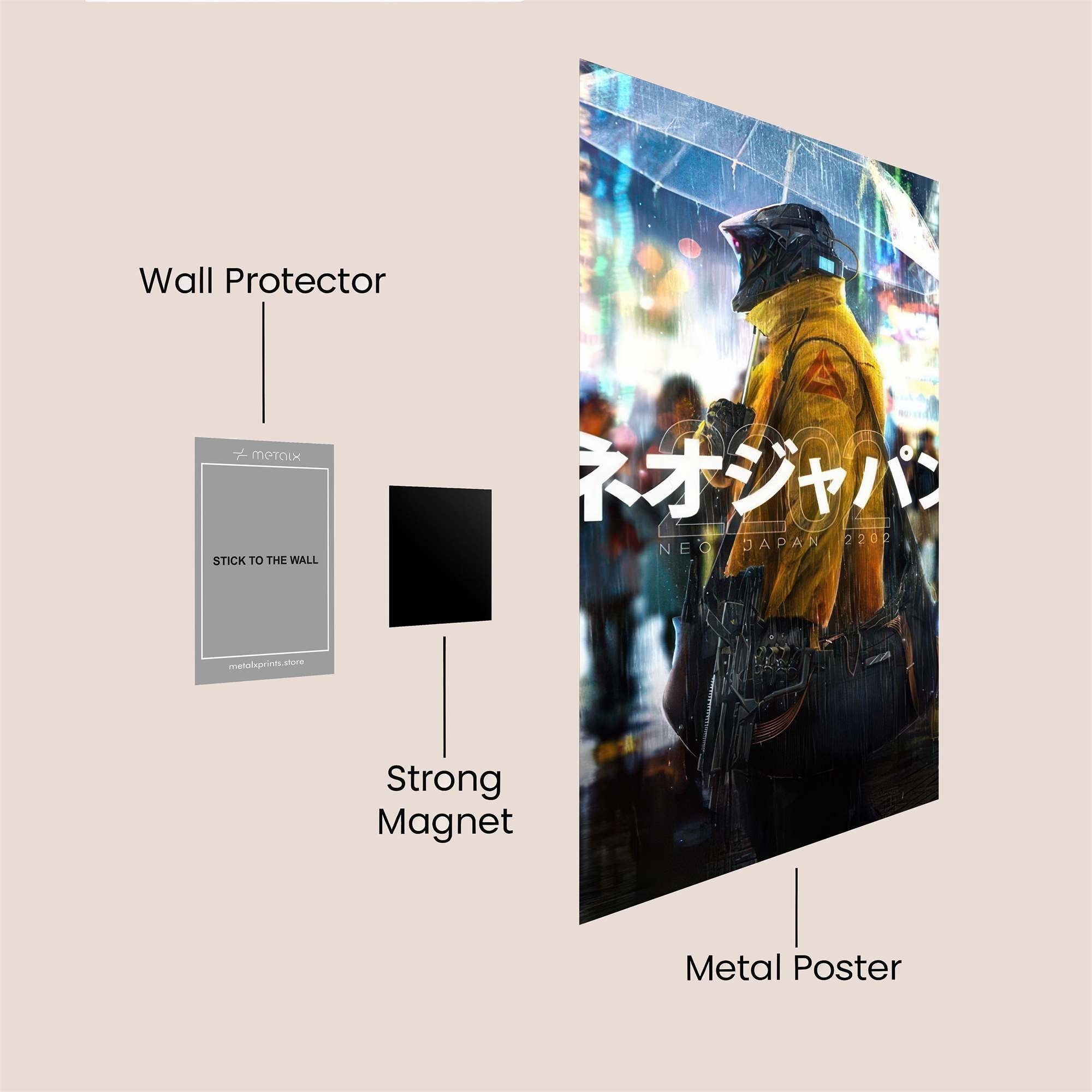 Neon Solitude Safe Wall Magnetic / M