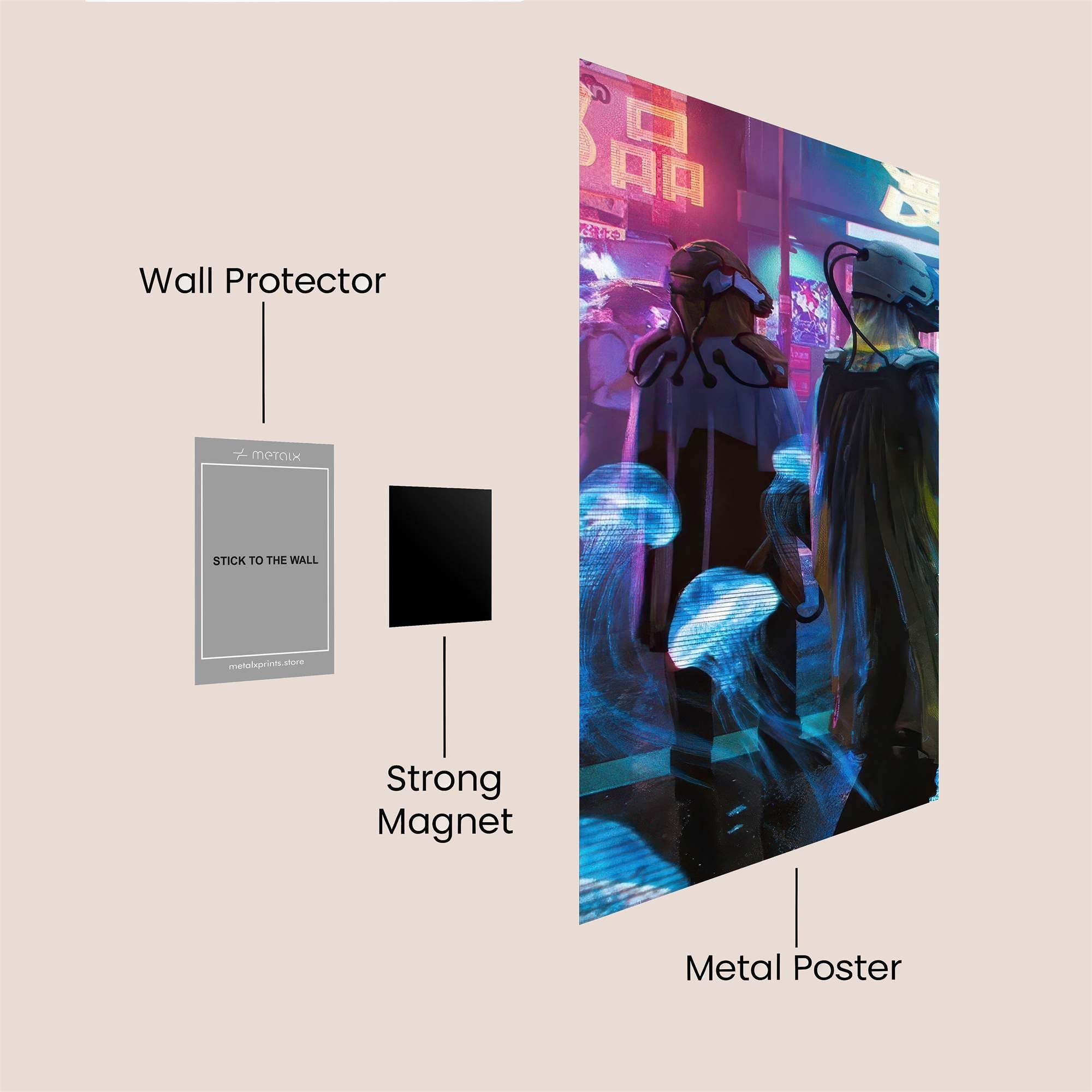 Cyber Rain Safe Wall Magnetic / M