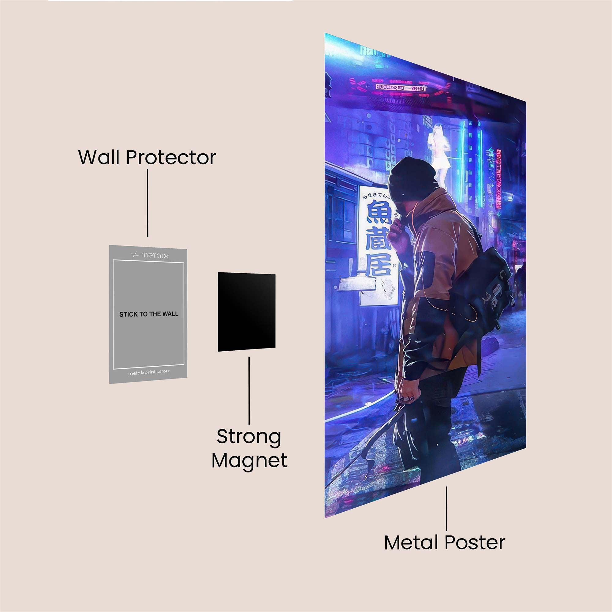 Cyberpunk Solitude Safe Wall Magnetic / M