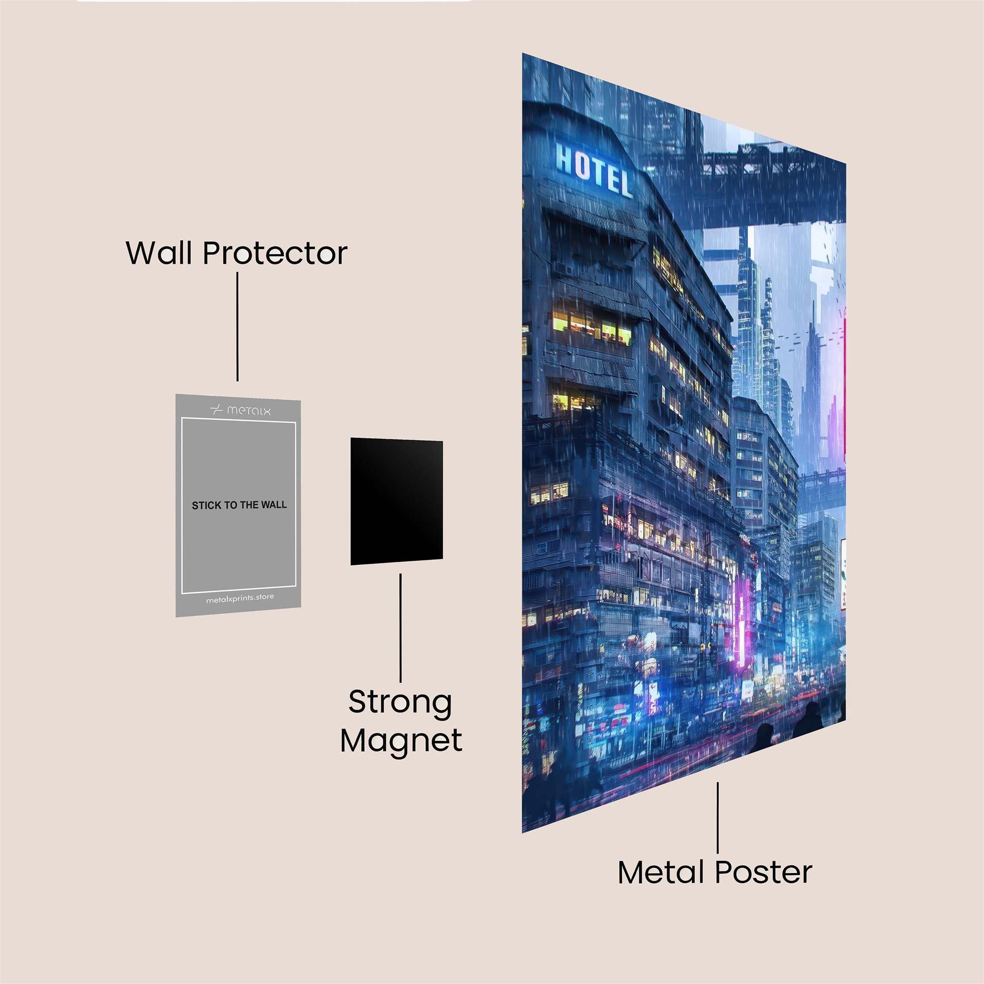 Neon Serenity Safe Wall Magnetic / M