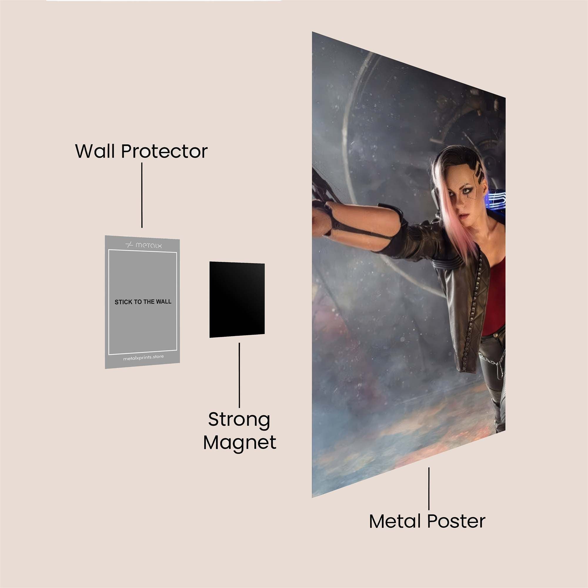 Cyber Rebel Safe Wall Magnetic / M