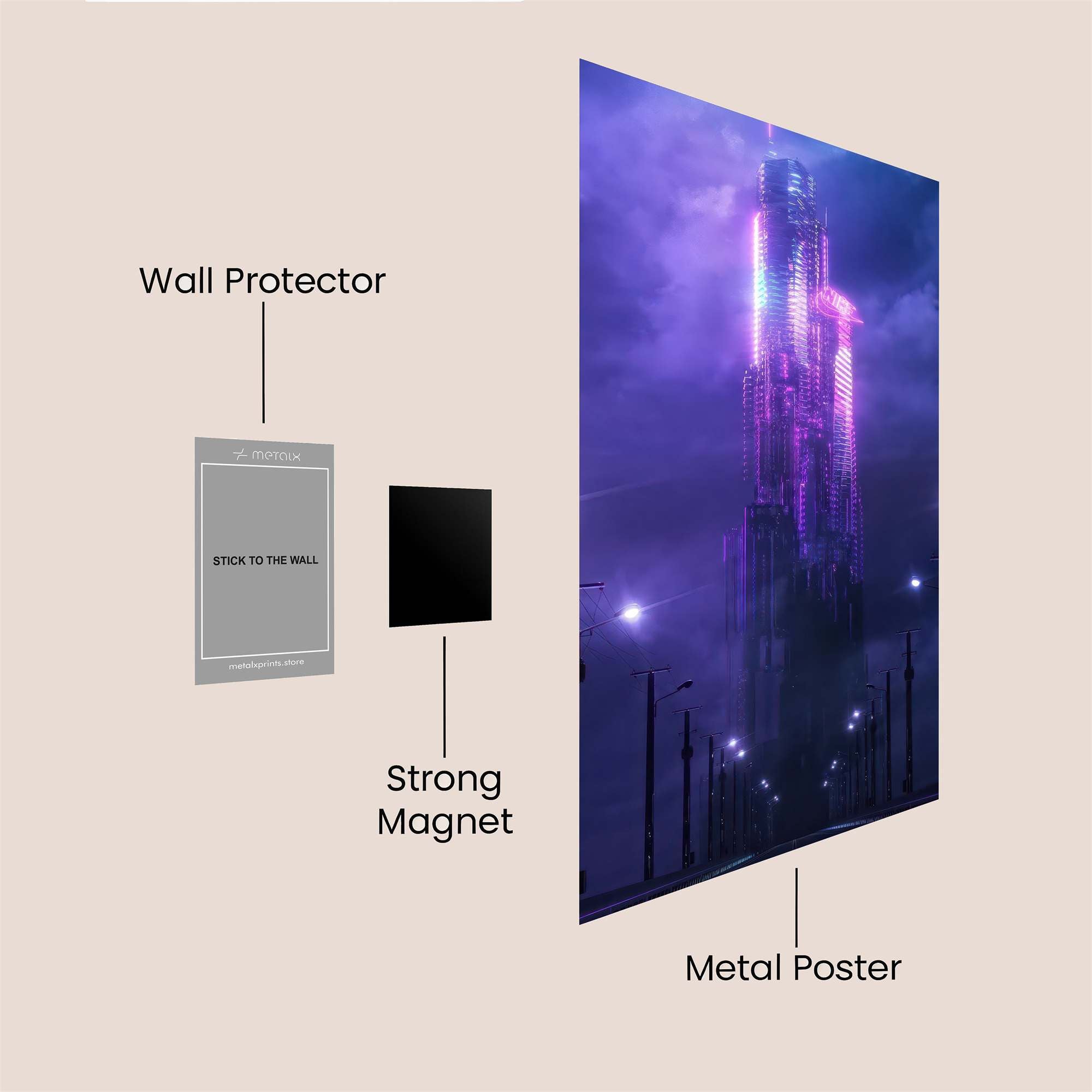 Tower Radiant Safe Wall Magnetic / M