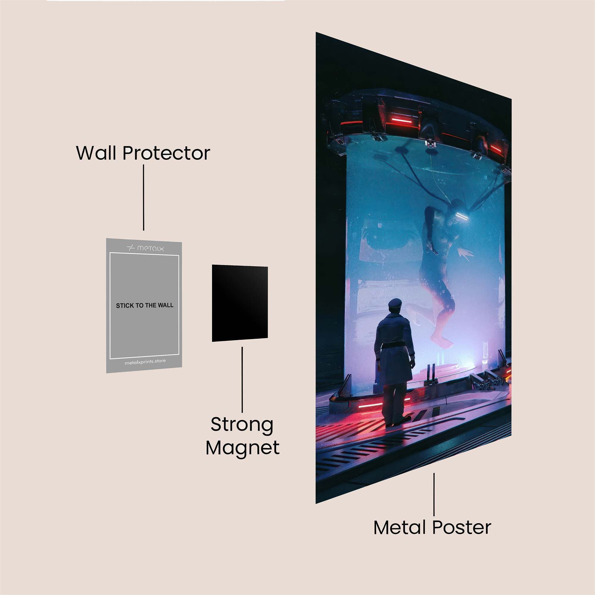 Alien Mystery Safe Wall Magnetic / M