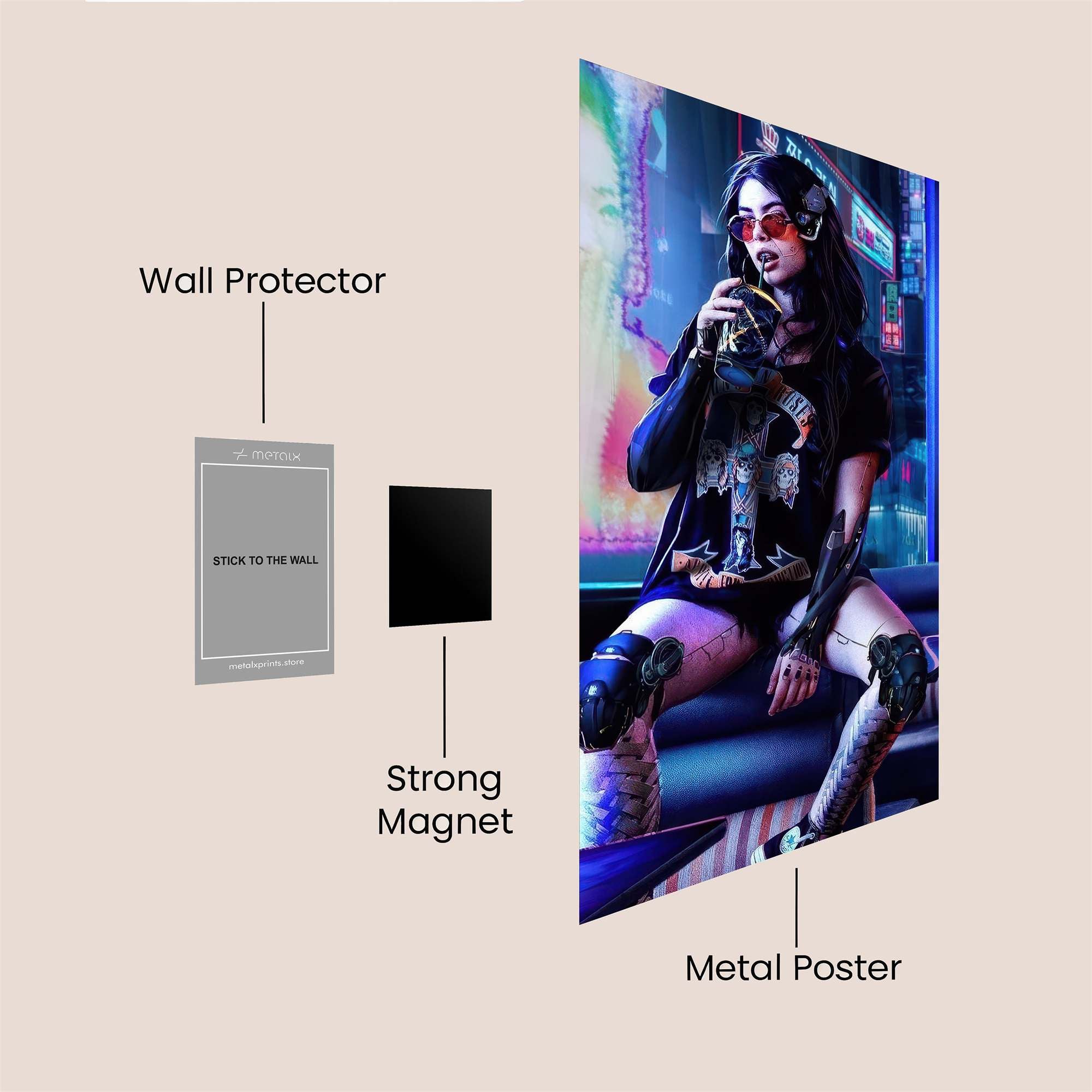 Cyberpunk Rebel Safe Wall Magnetic / M