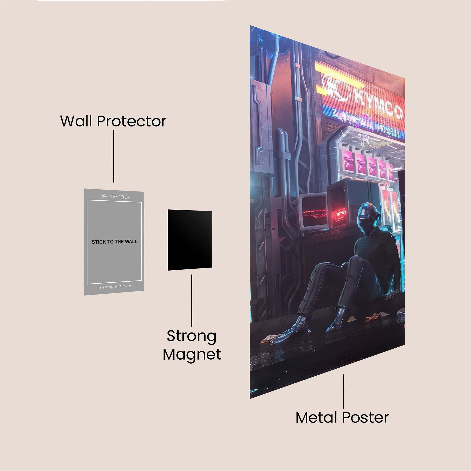NeonSolitude Safe Wall Magnetic / M