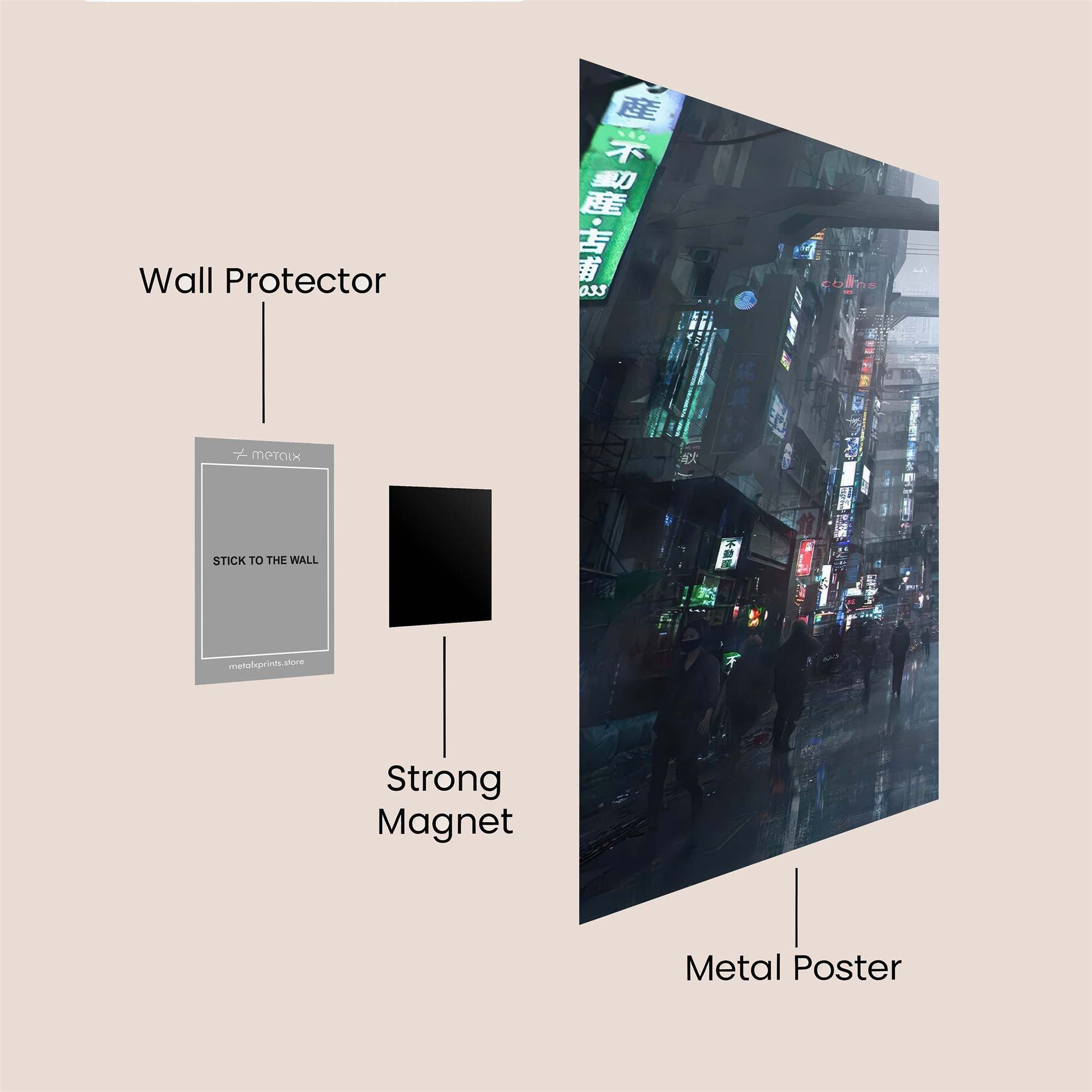 Neon Reverie Safe Wall Magnetic / M
