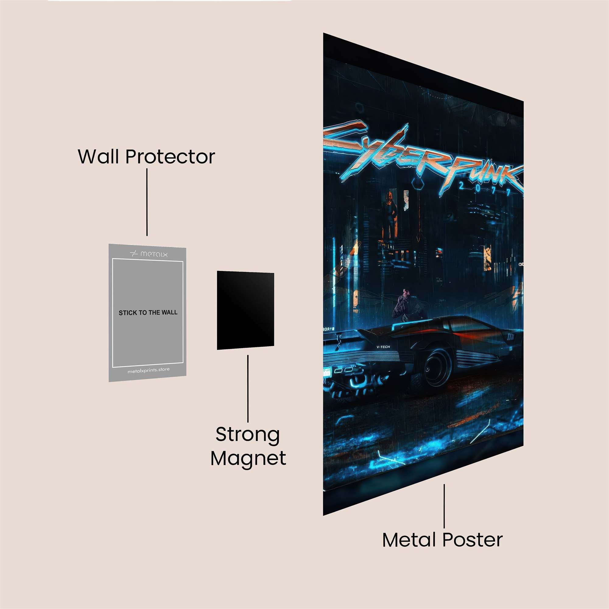 Futuristic Reverie Safe Wall Magnetic / M