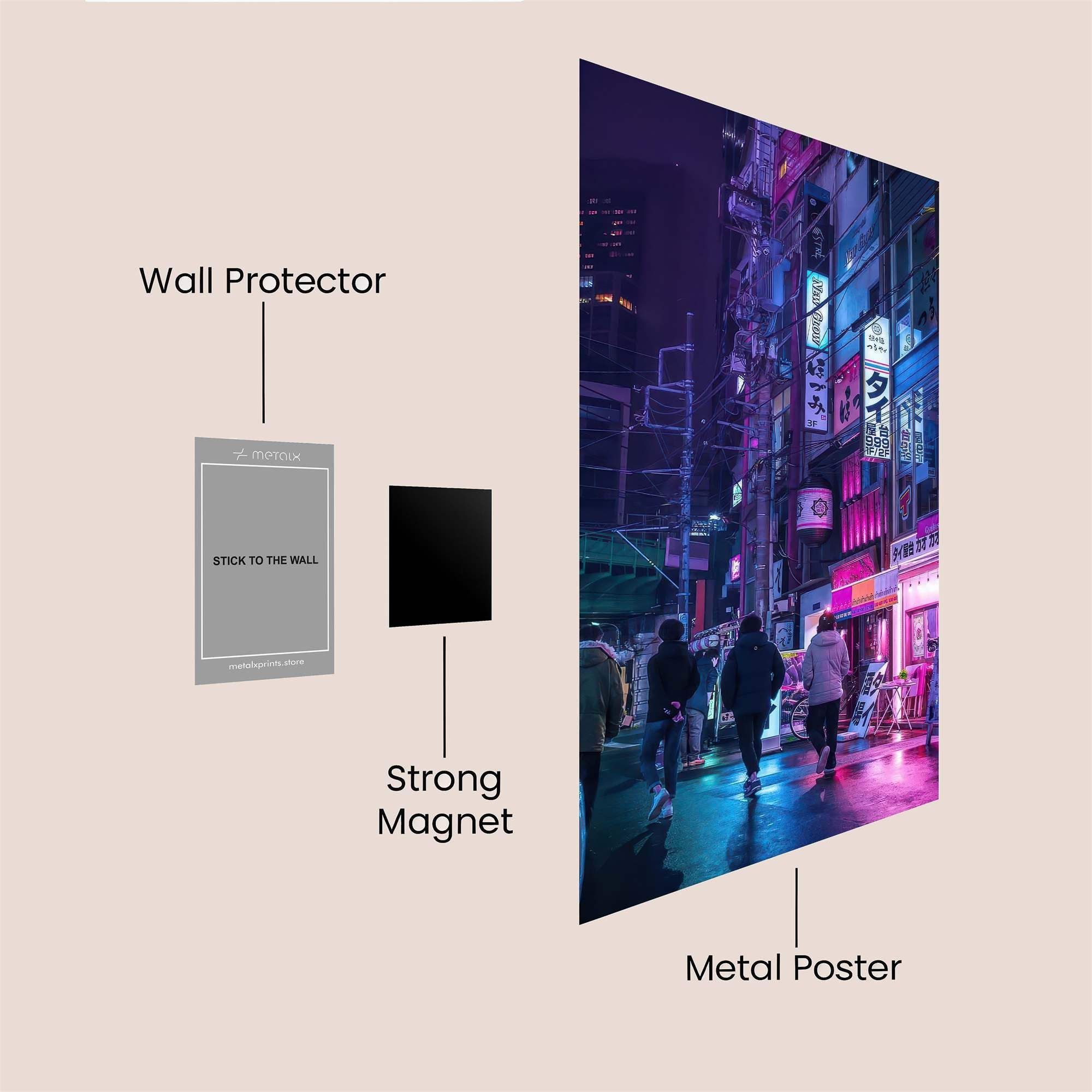 Neon Serenity Safe Wall Magnetic / M
