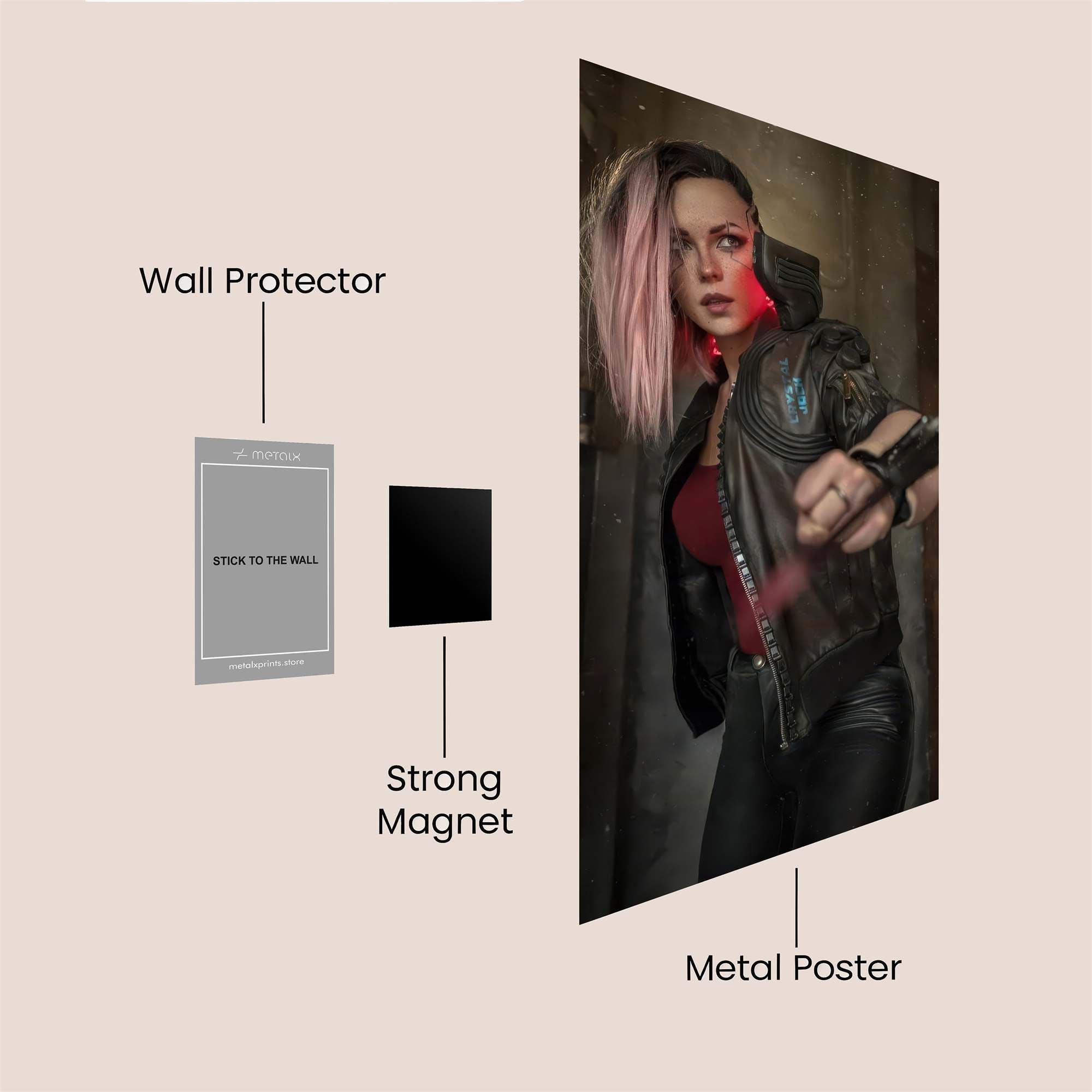 Cyberpunk Rebel Safe Wall Magnetic / M