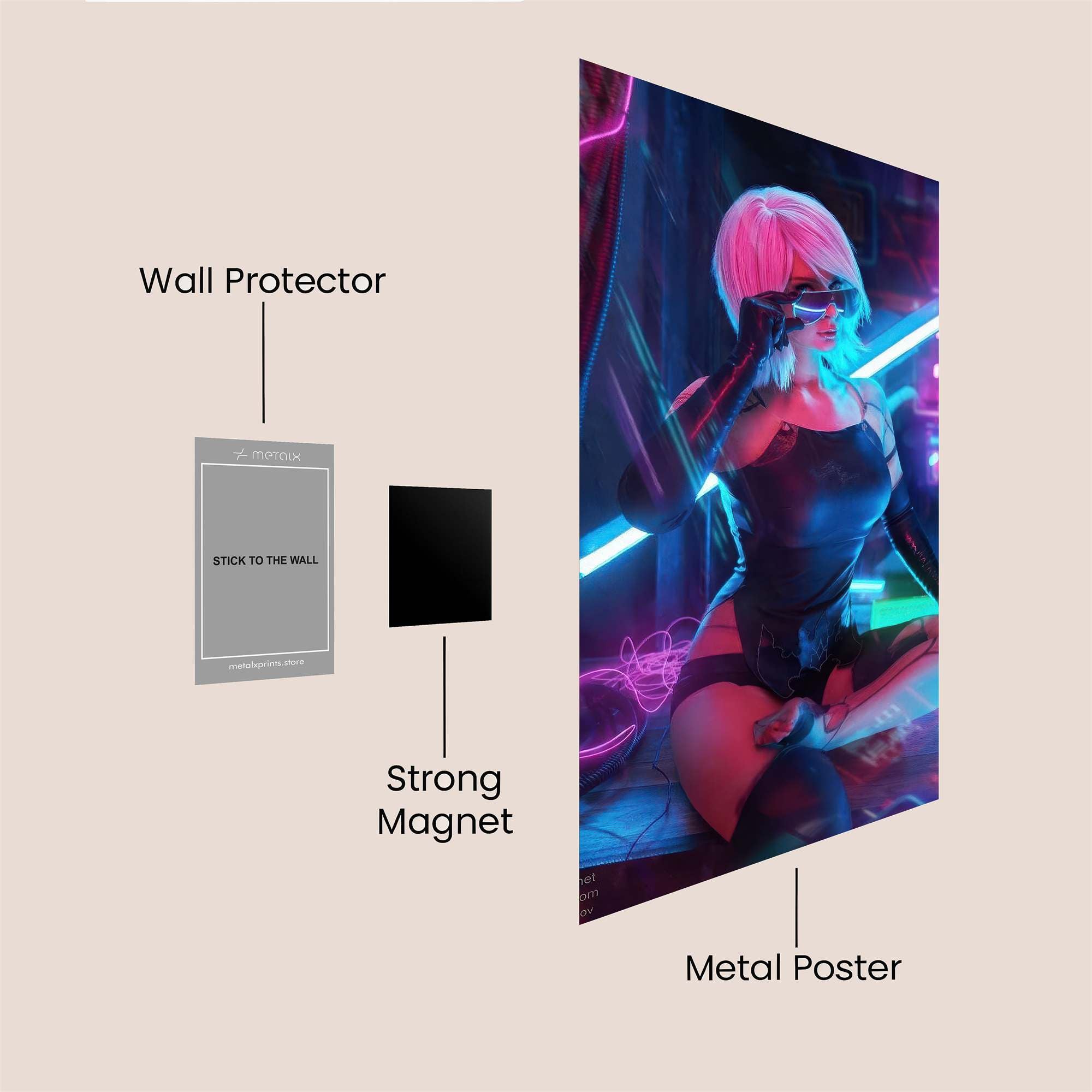 Lucy Cyberpunk Safe Wall Magnetic / M