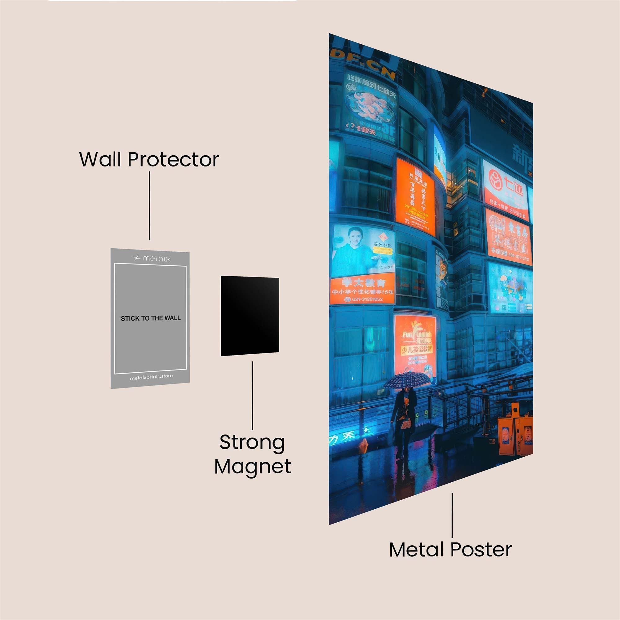 Neon Solitude Safe Wall Magnetic / M