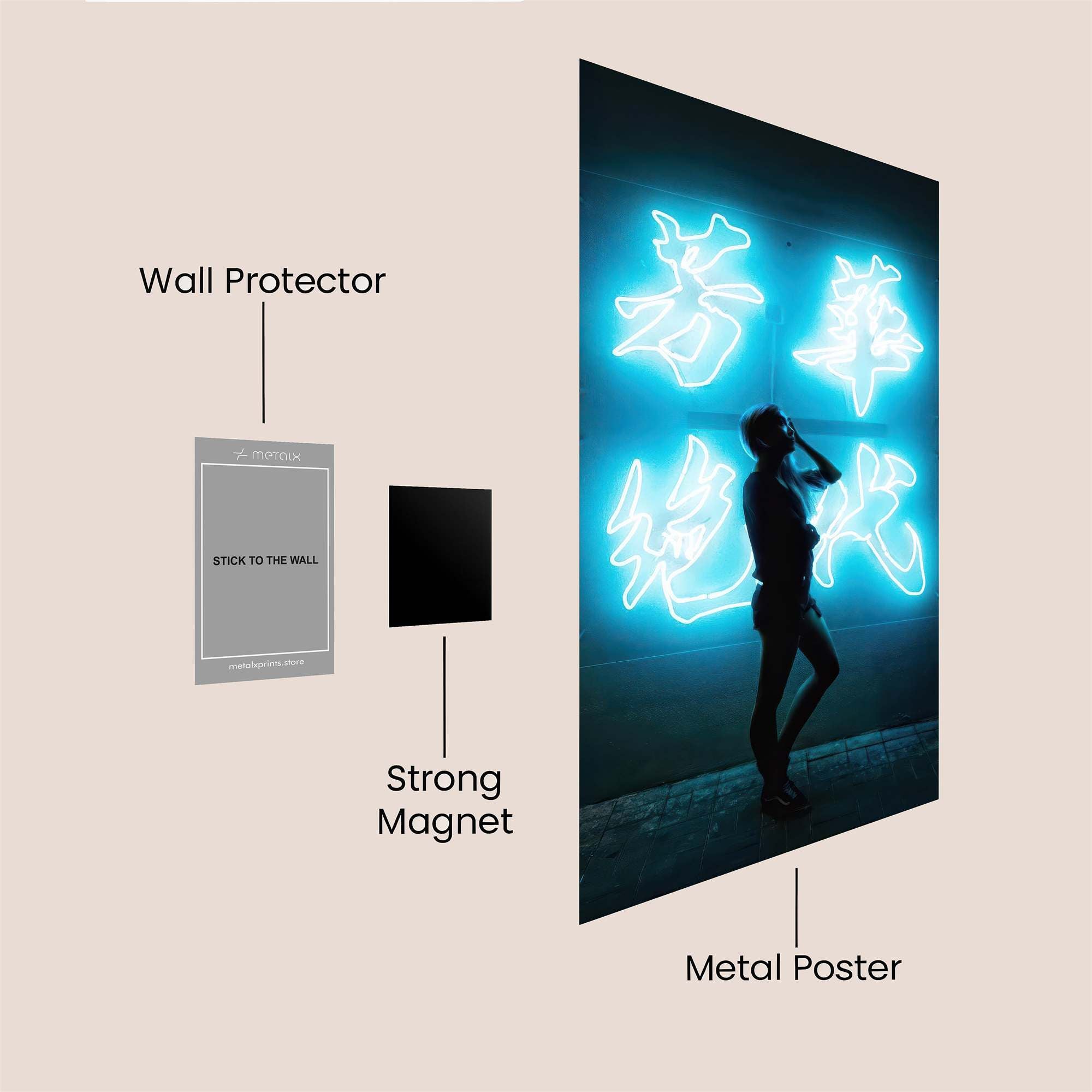 Neon Serenity Safe Wall Magnetic / M