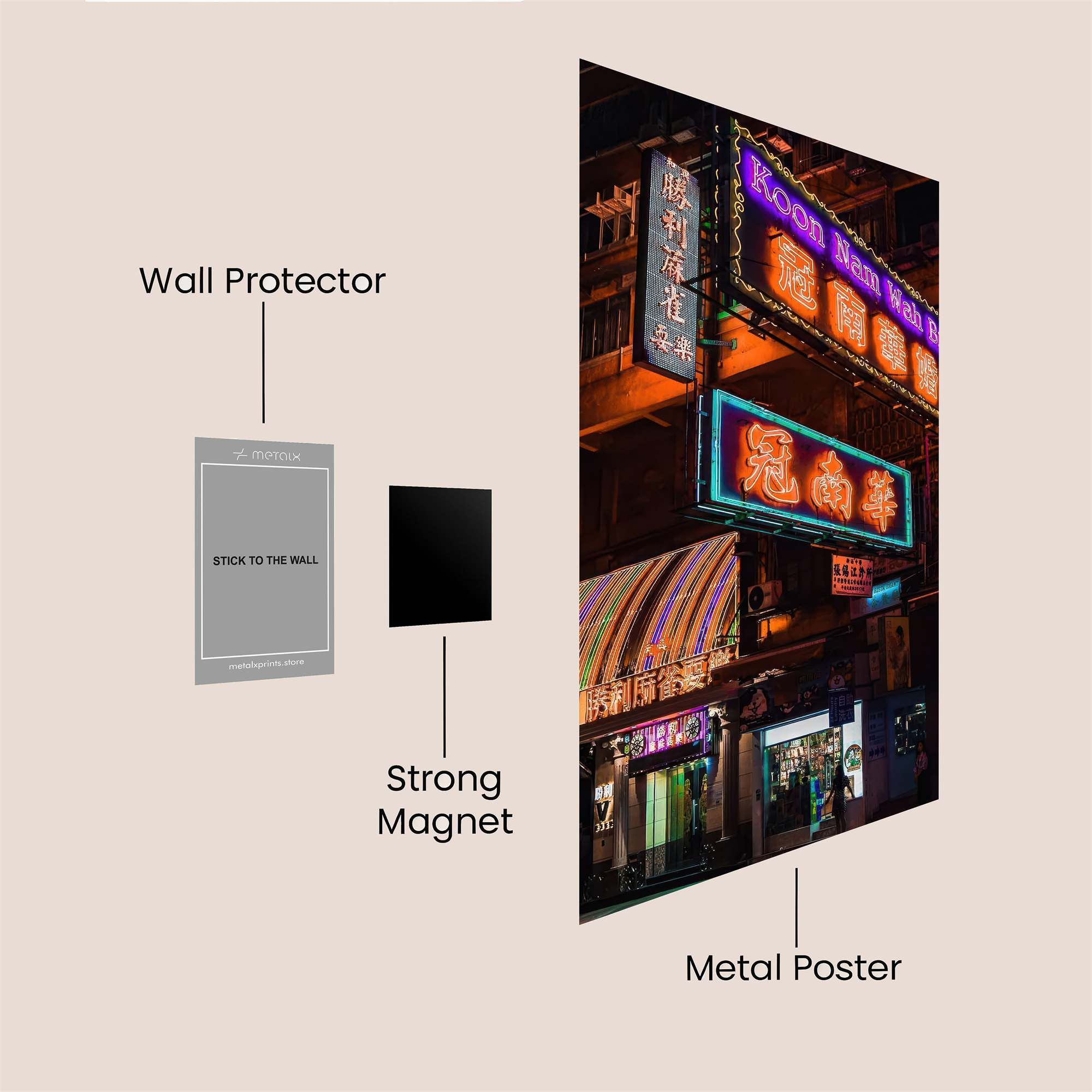 Neon Dreams Safe Wall Magnetic / M