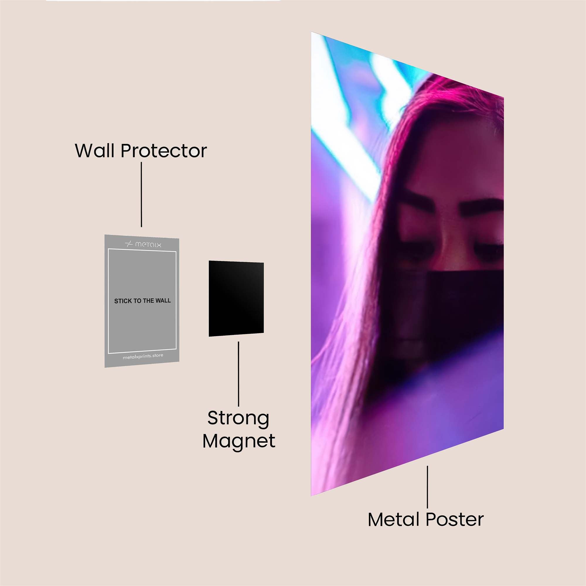 Neon Serenity Safe Wall Magnetic / M