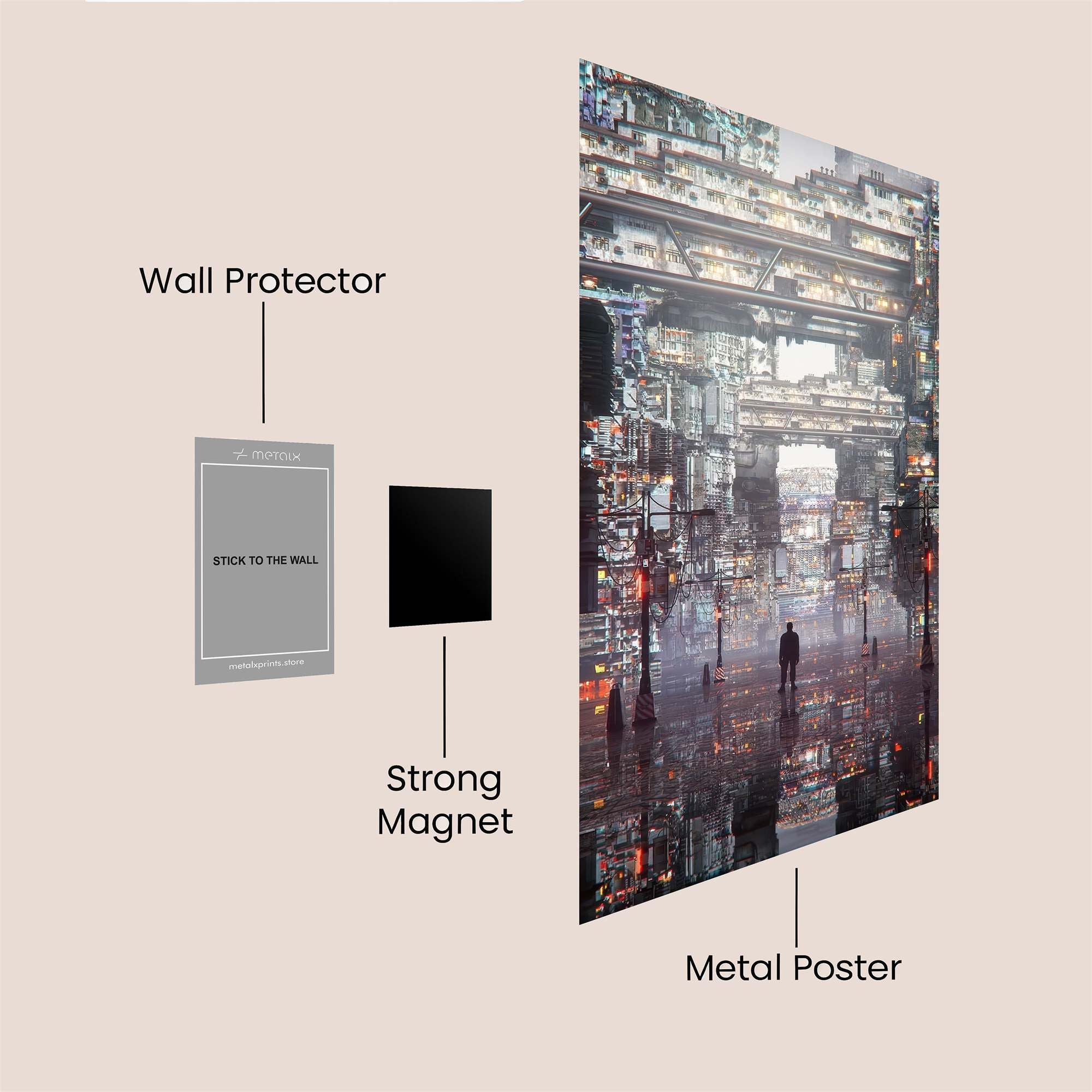 Cyberpunk Solitude Safe Wall Magnetic / M