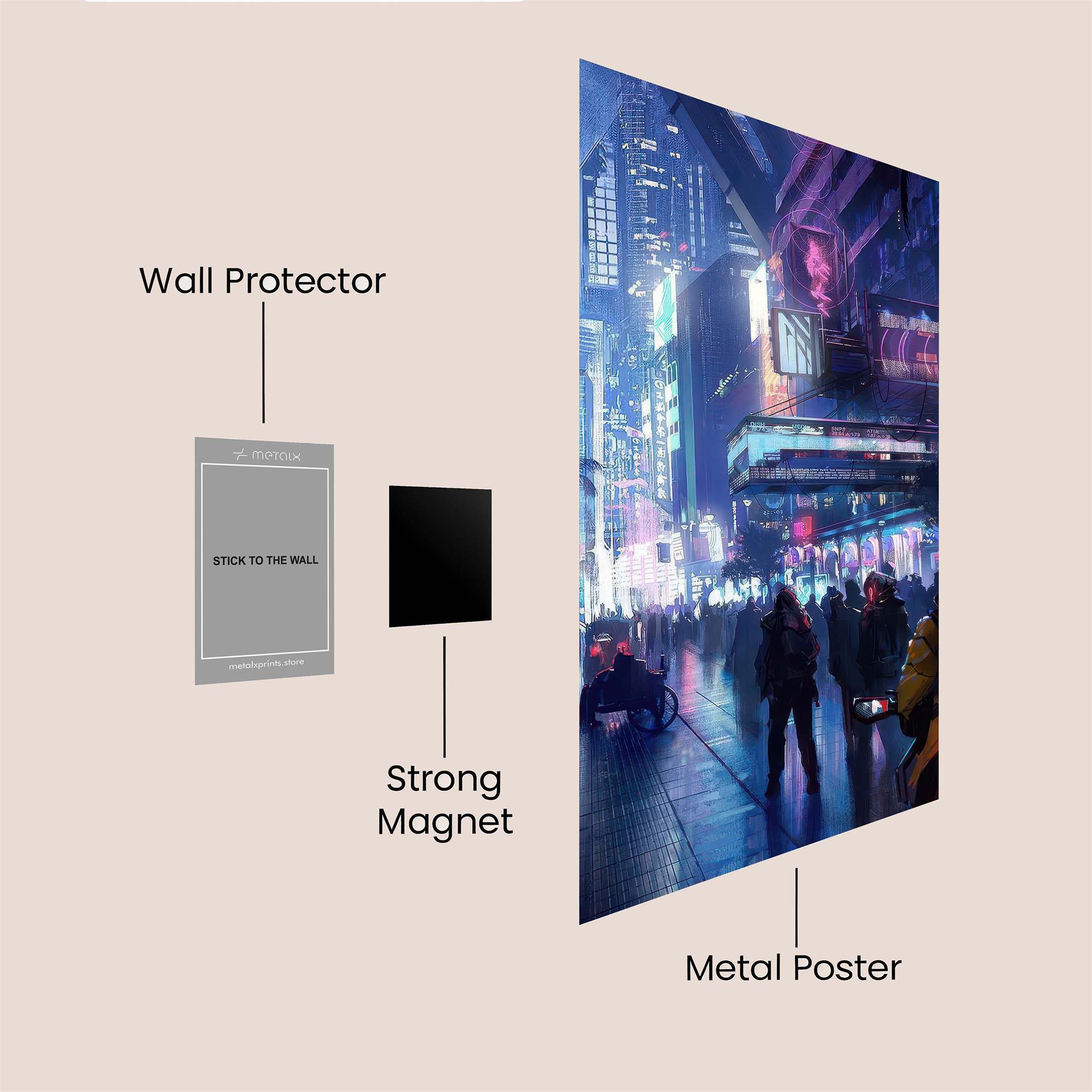 Cyberpunk Pulse Safe Wall Magnetic / M