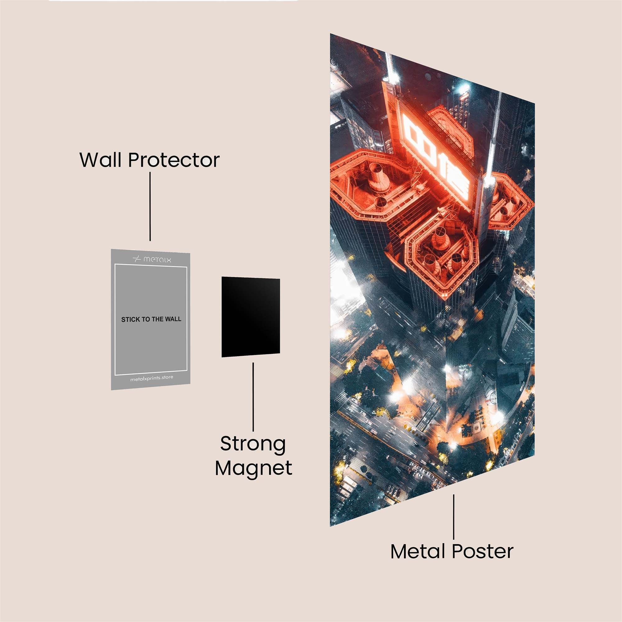 Neon Pulse Safe Wall Magnetic / M