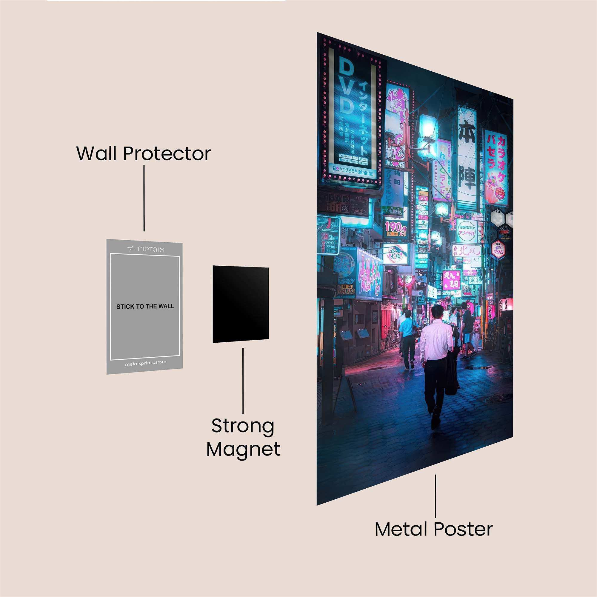 Neon Solitude Safe Wall Magnetic / M