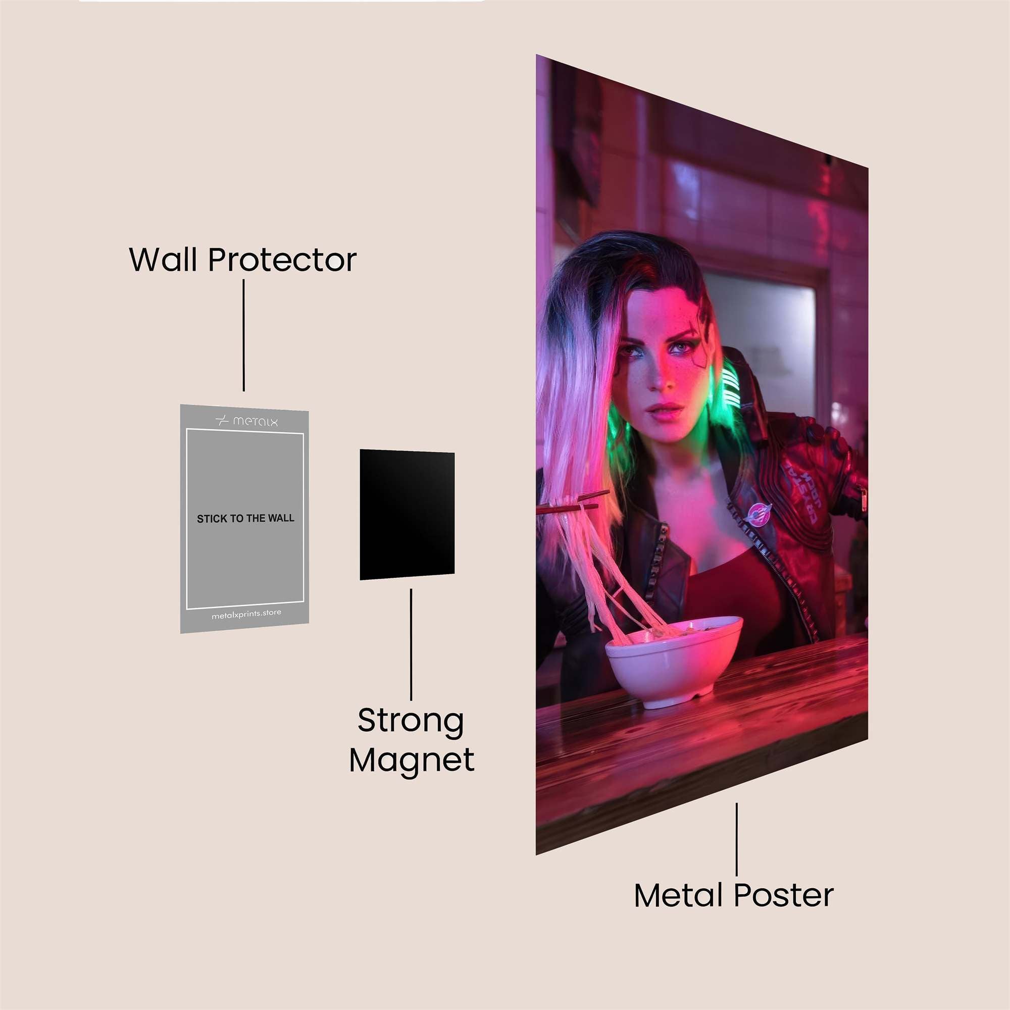 Noodle Rebellion Safe Wall Magnetic / M