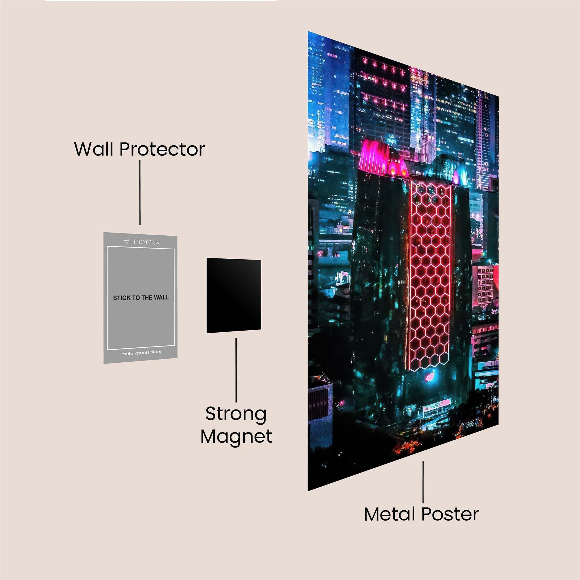 Cyberpunk Glow Safe Wall Magnetic / M