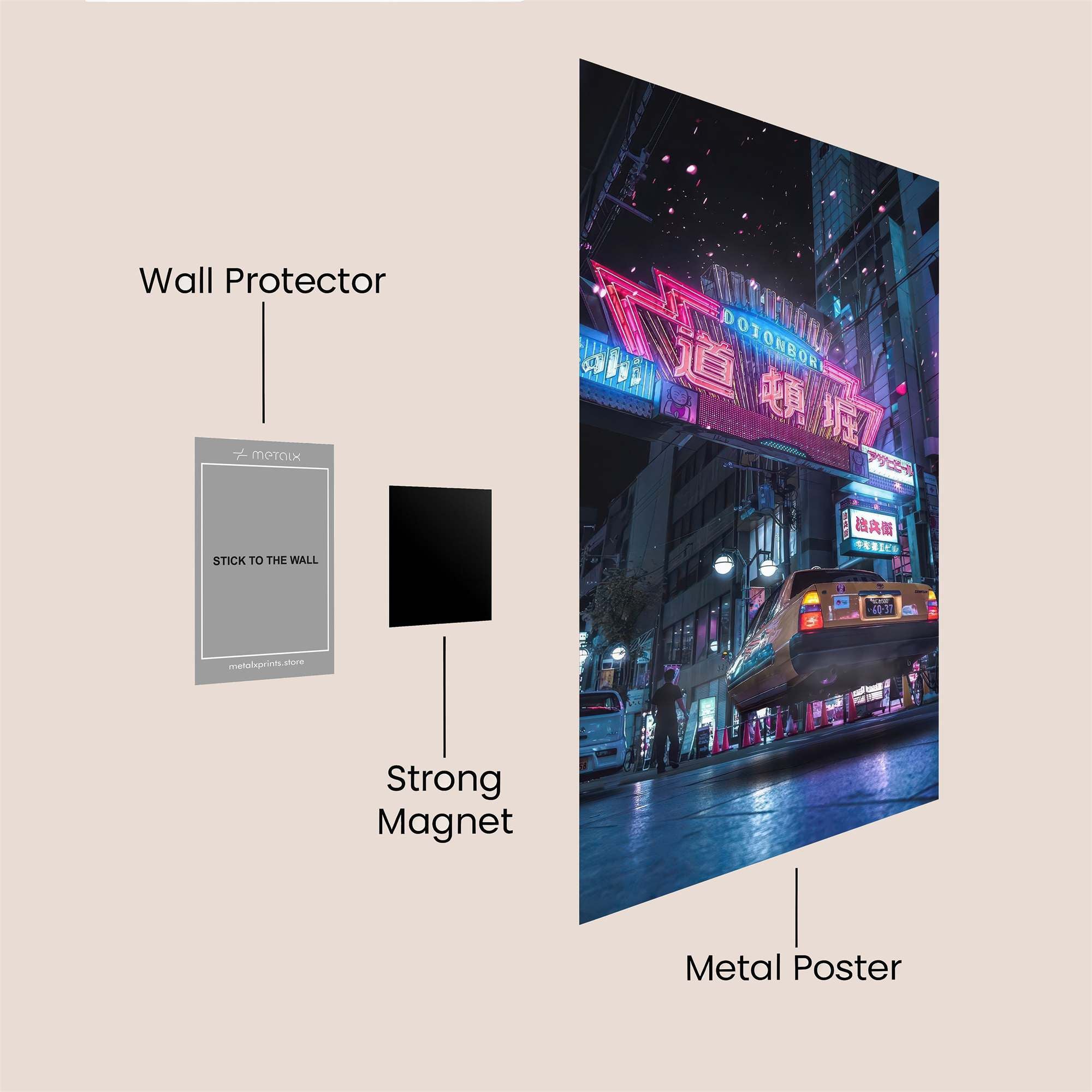 Neon Dreamscape Safe Wall Magnetic / M