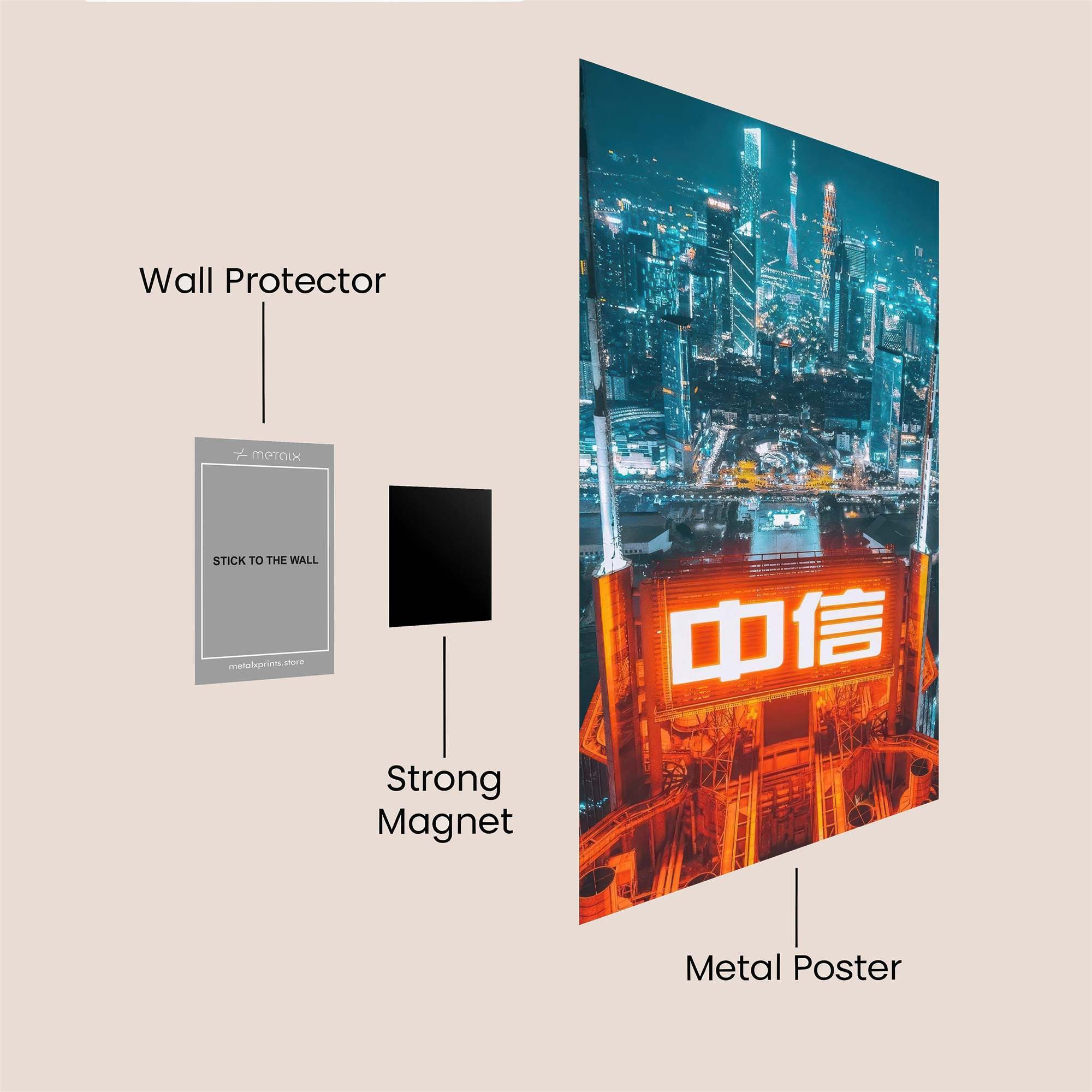 Neon Gloom Safe Wall Magnetic / M