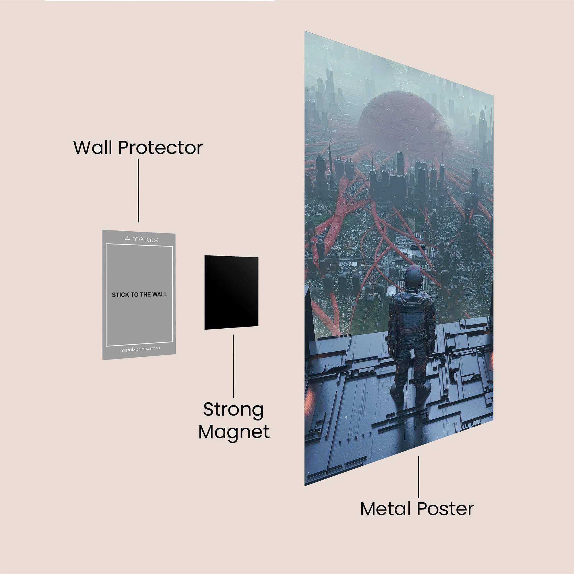 Neon Solitude Safe Wall Magnetic / M