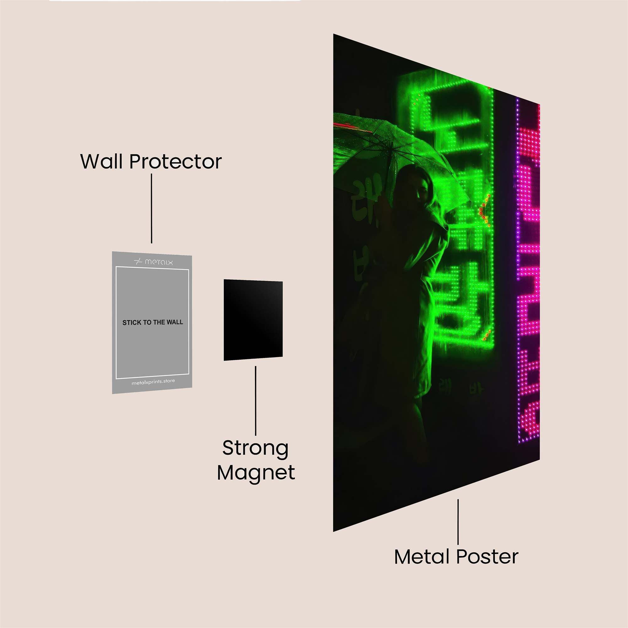 Neon Mystery Safe Wall Magnetic / M