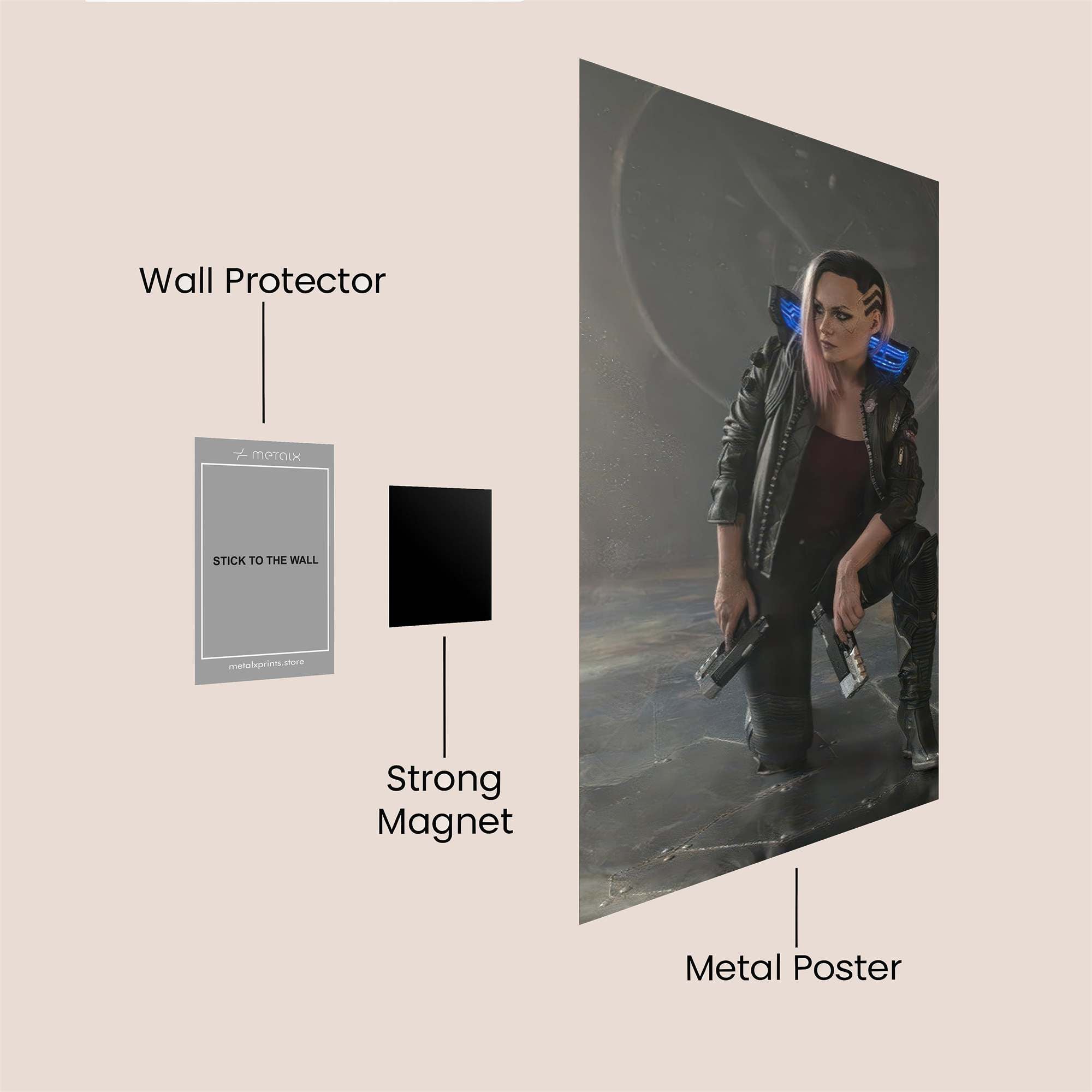 Cyber Rebel Safe Wall Magnetic / M