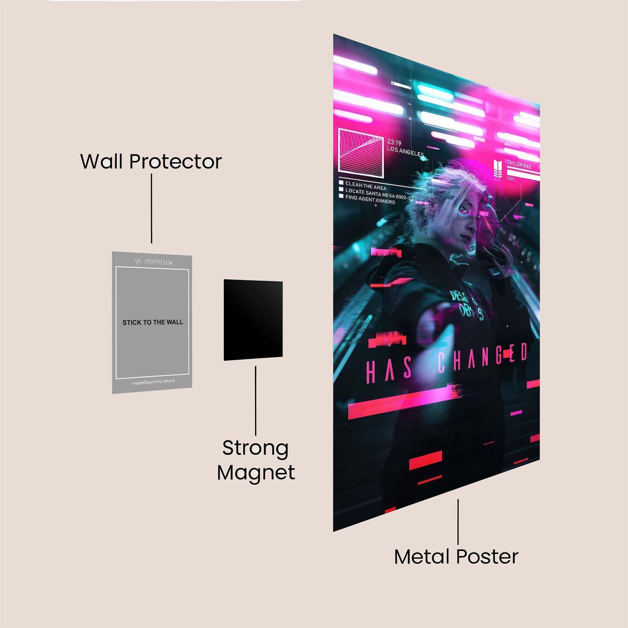 Cyberpunk Rebirth Safe Wall Magnetic / M