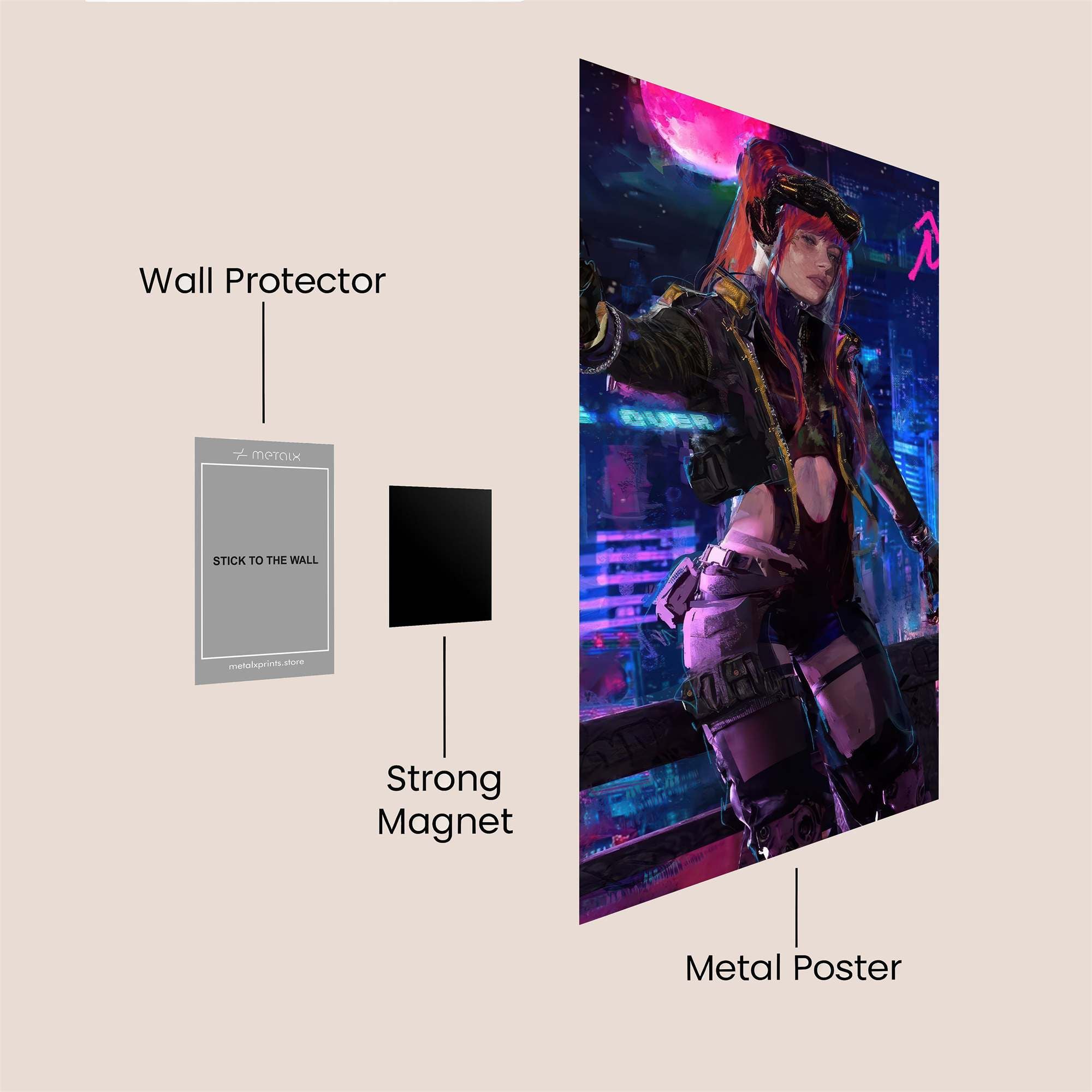 Cyberpunk Dusk Safe Wall Magnetic / M