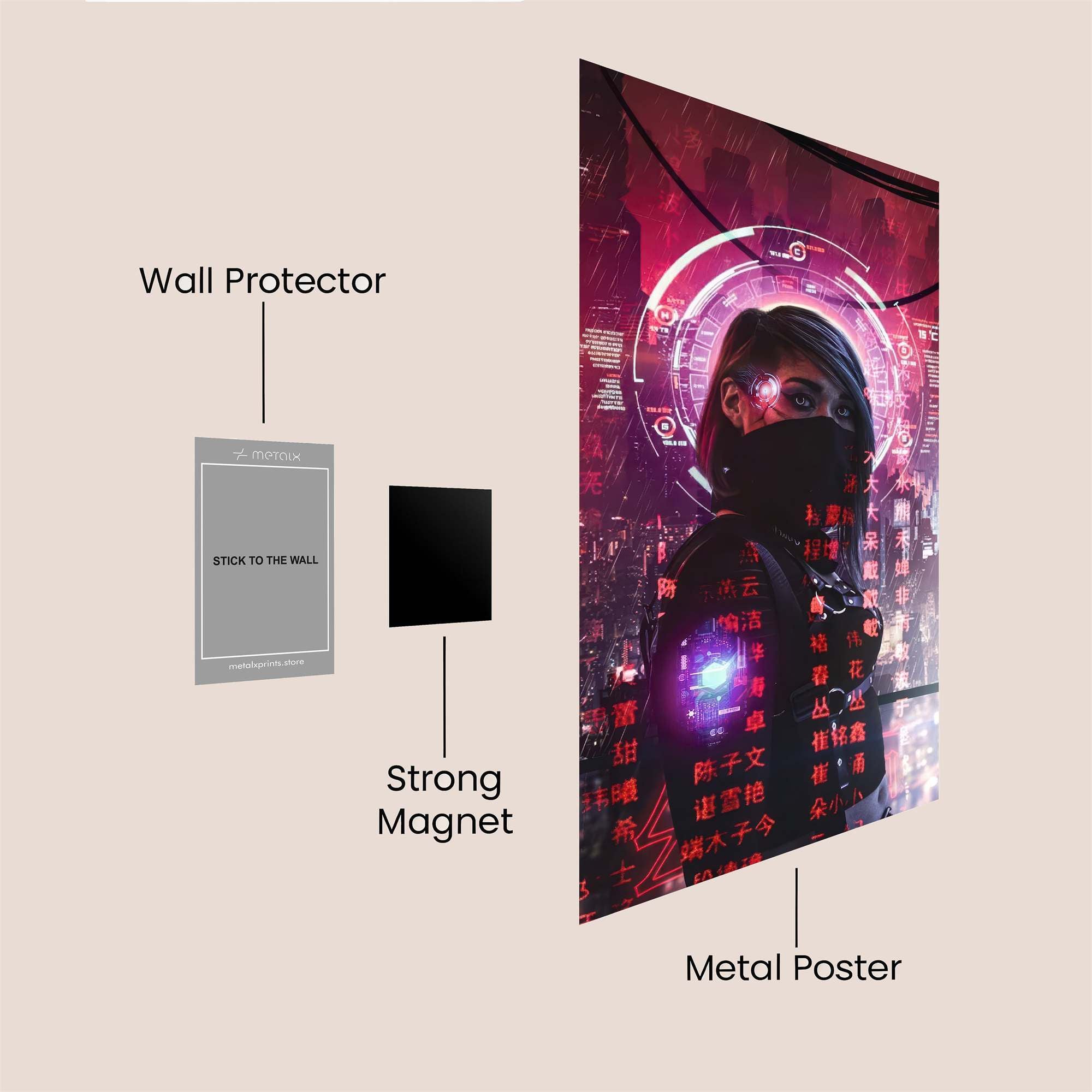 Cyberpunk Enigma Safe Wall Magnetic / M