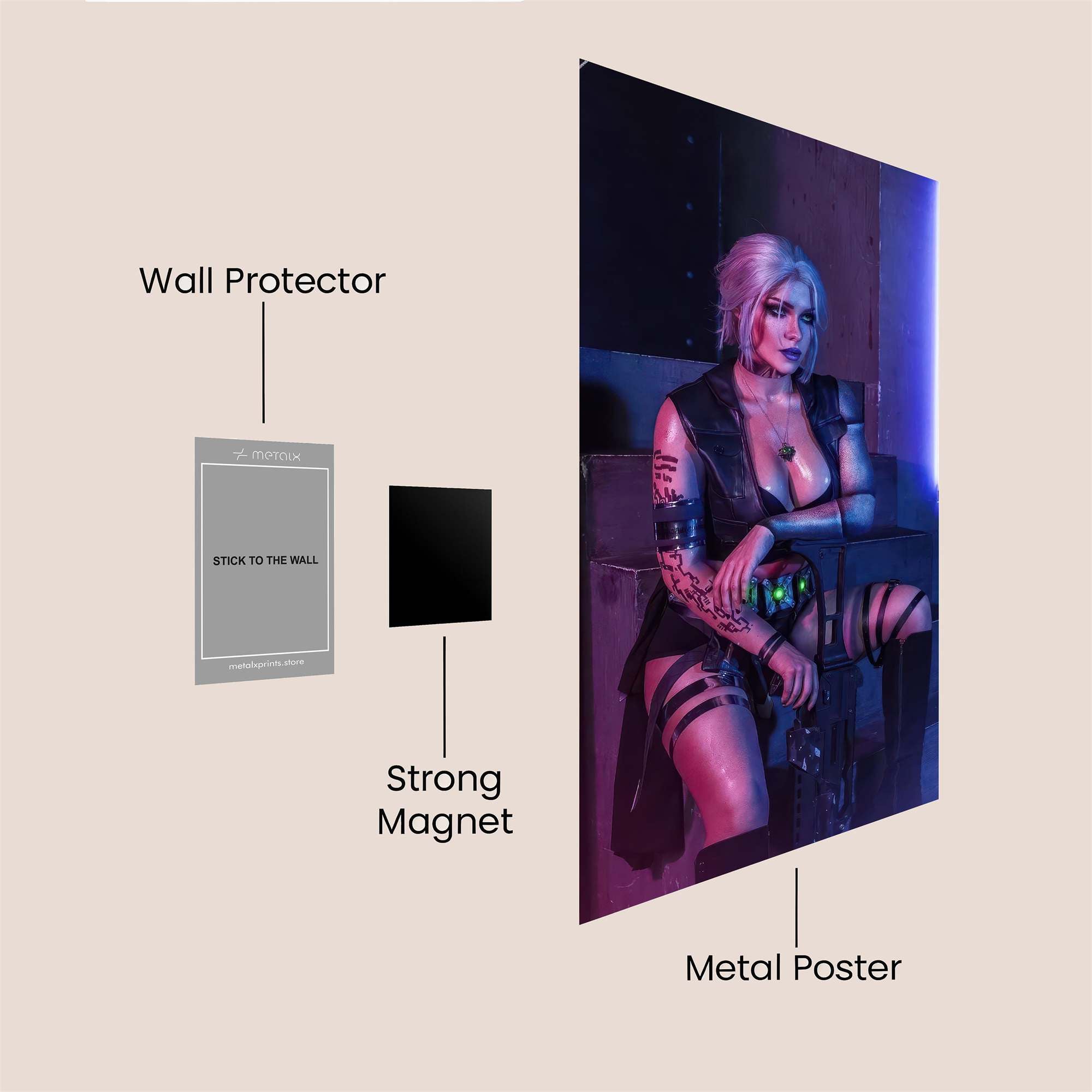 Cyber Rebel Safe Wall Magnetic / M