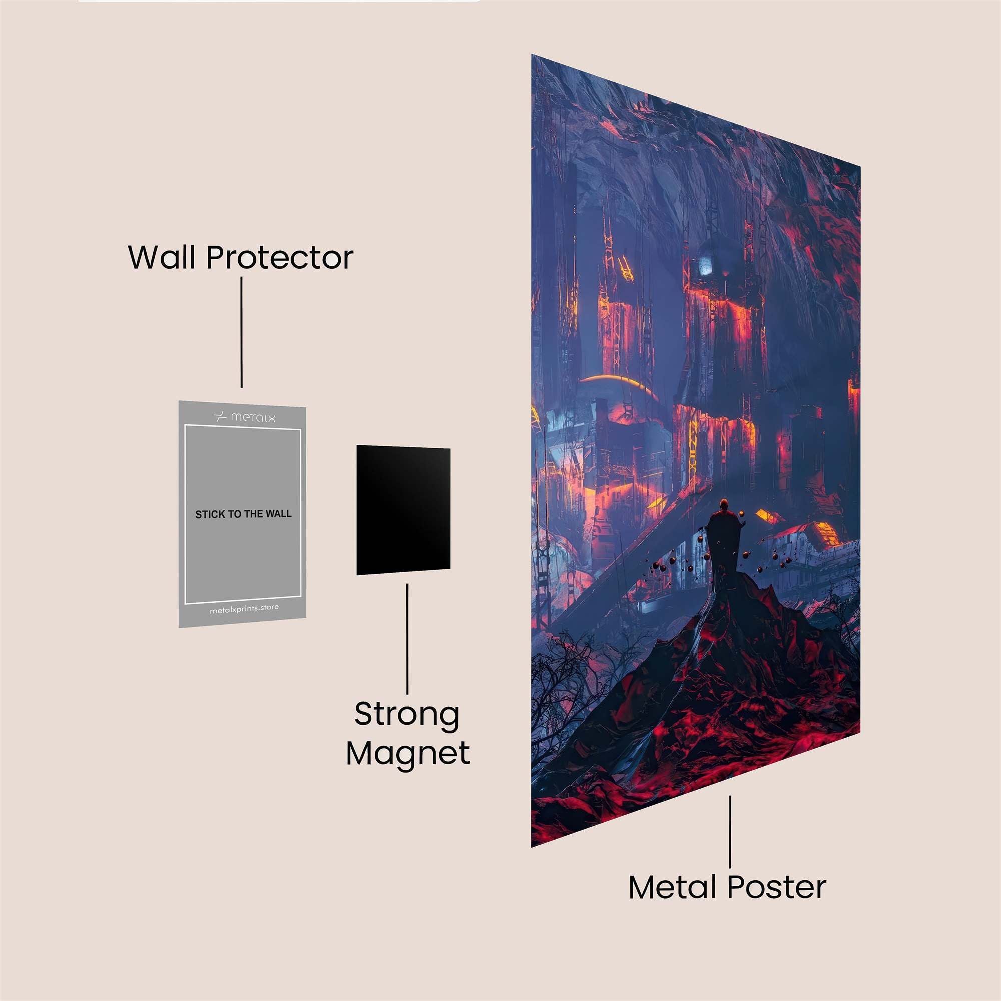Volcano Vigil Safe Wall Magnetic / M