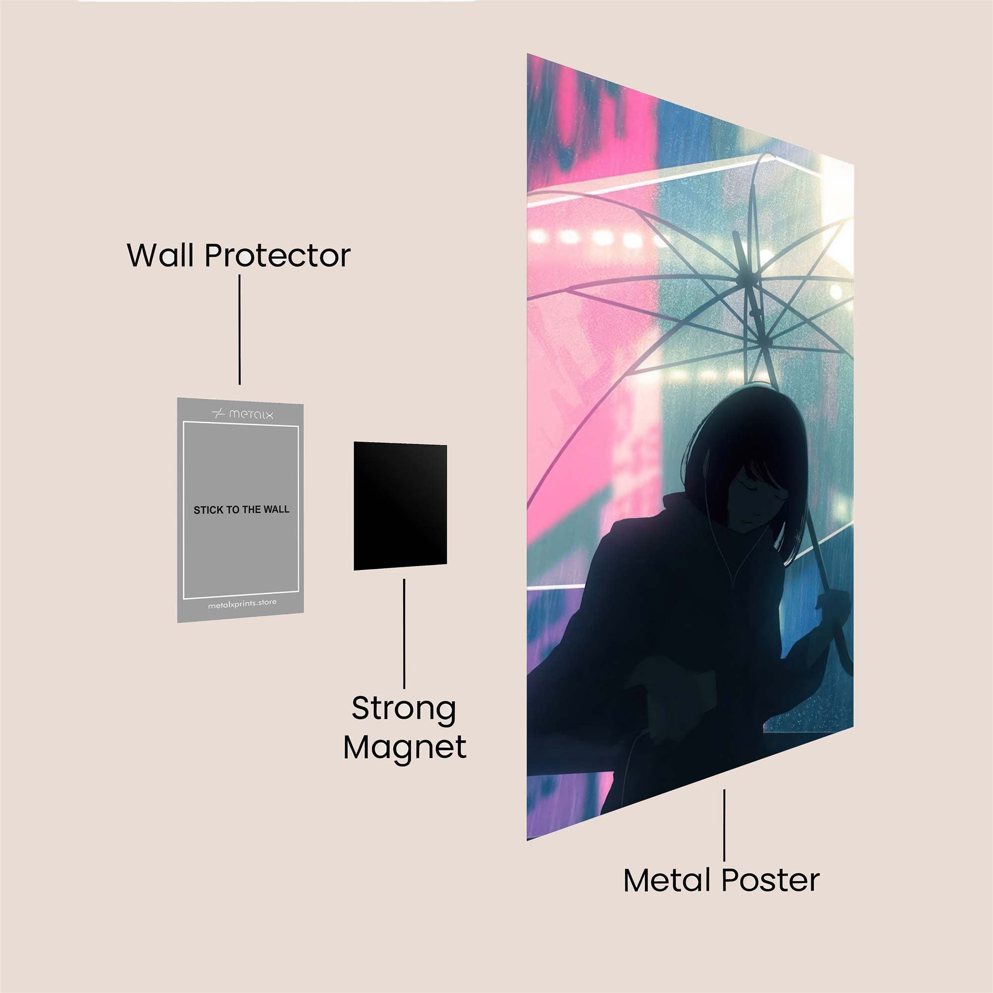 Neon Solitude Safe Wall Magnetic / M