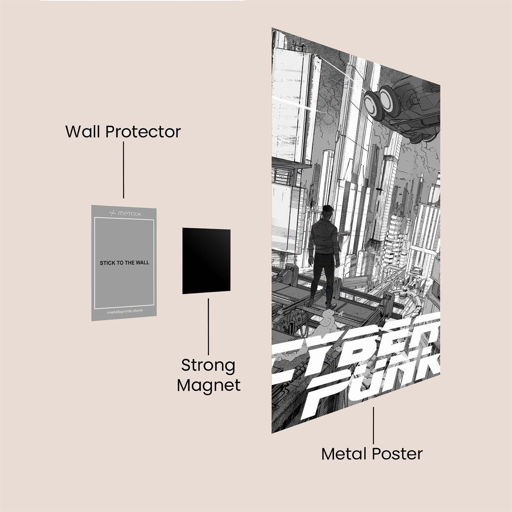 Cyberpunk Solitude Safe Wall Magnetic / M