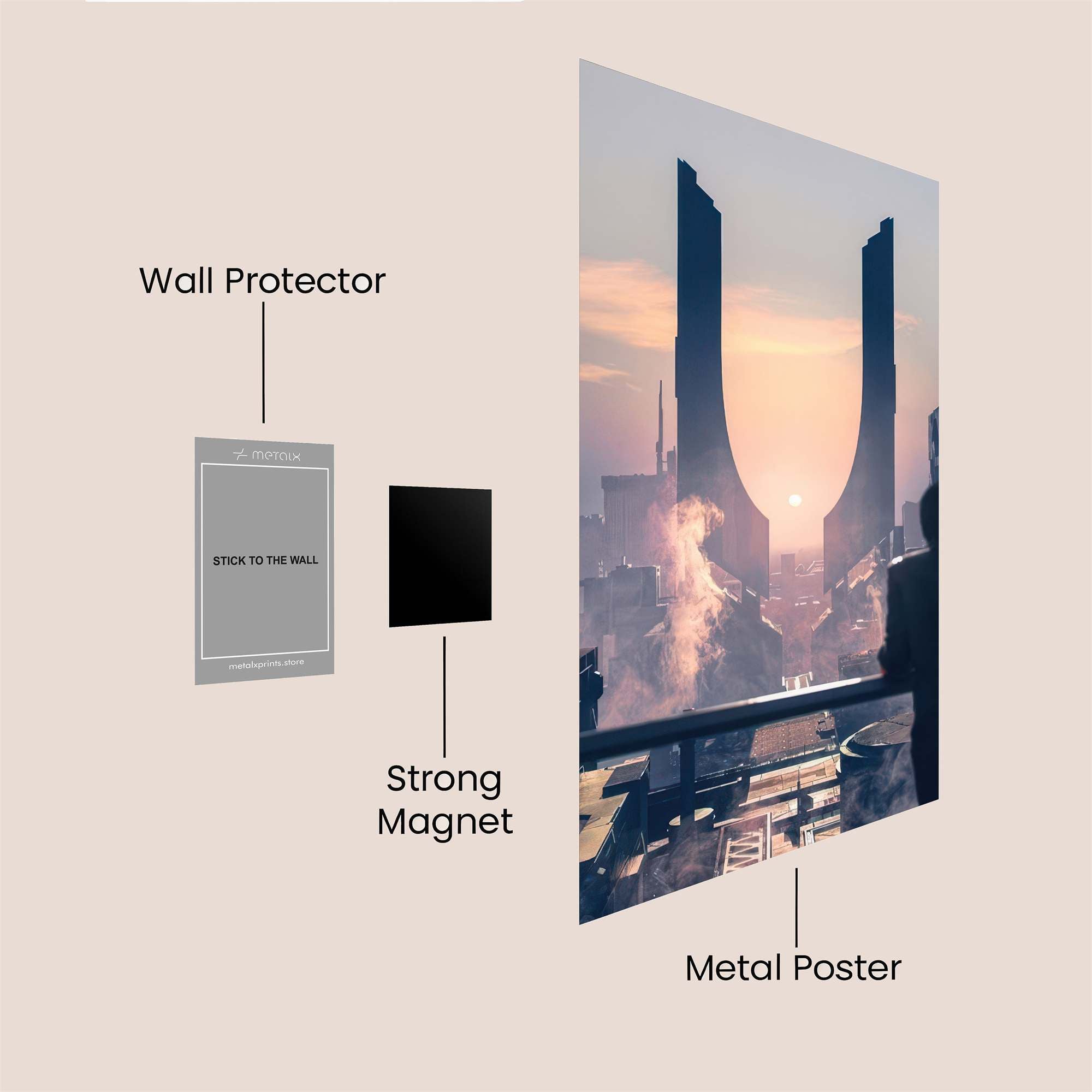 Neon Tranquility Safe Wall Magnetic / M