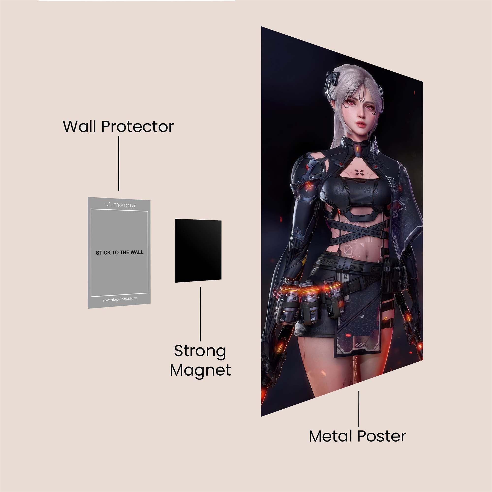 Cyber Enigma Safe Wall Magnetic / M