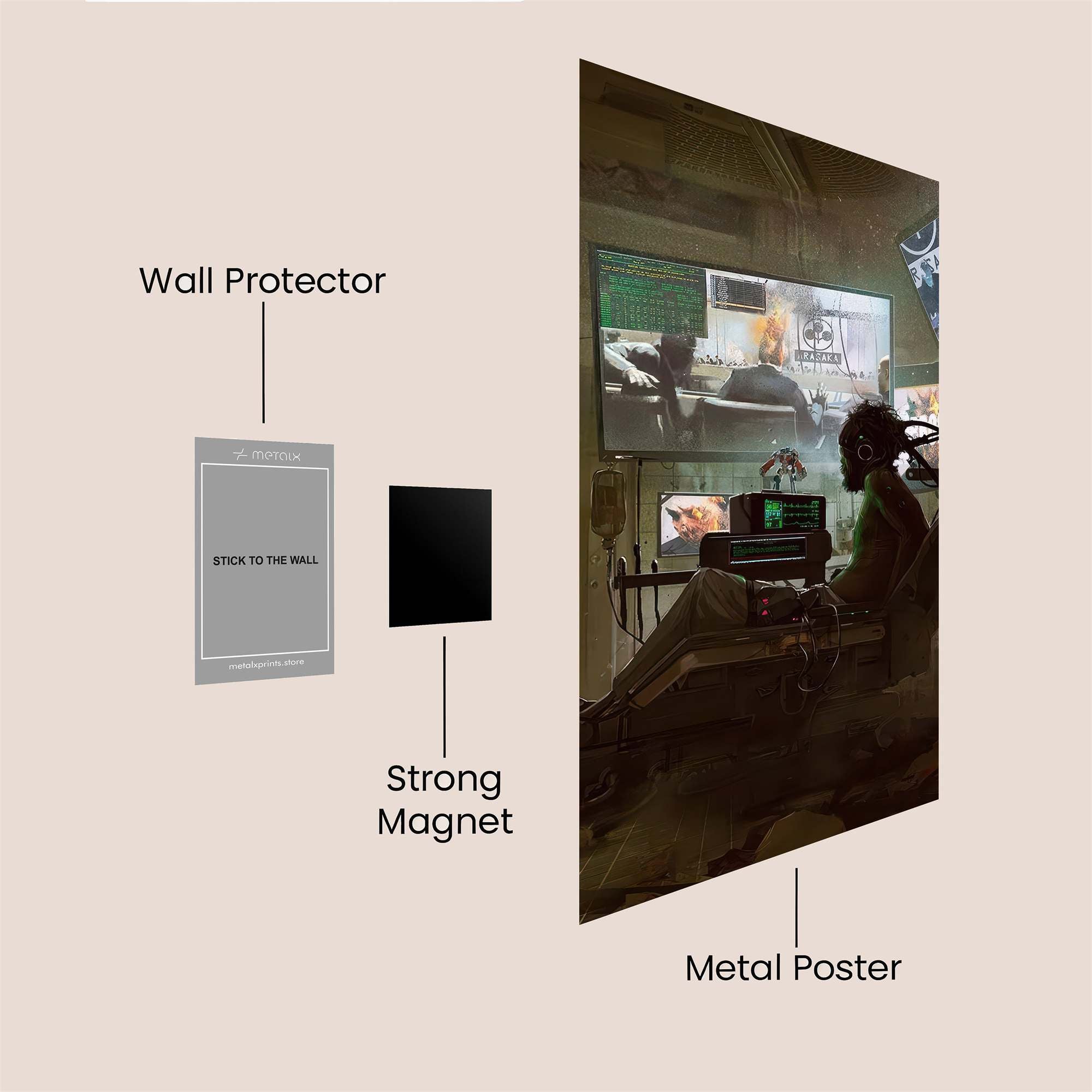 Gamer's Haven Safe Wall Magnetic / M