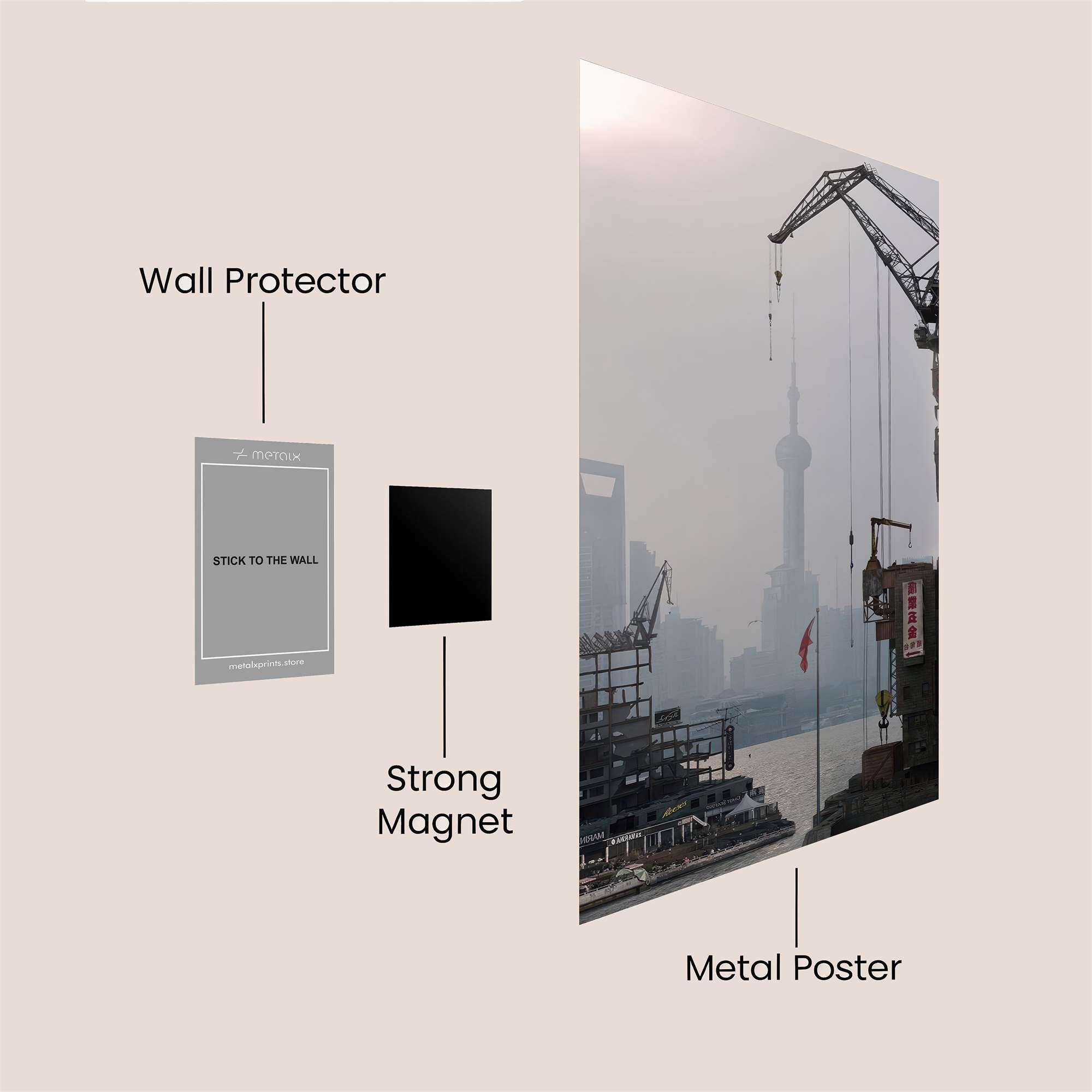 Shanghai Silhouette Safe Wall Magnetic / M