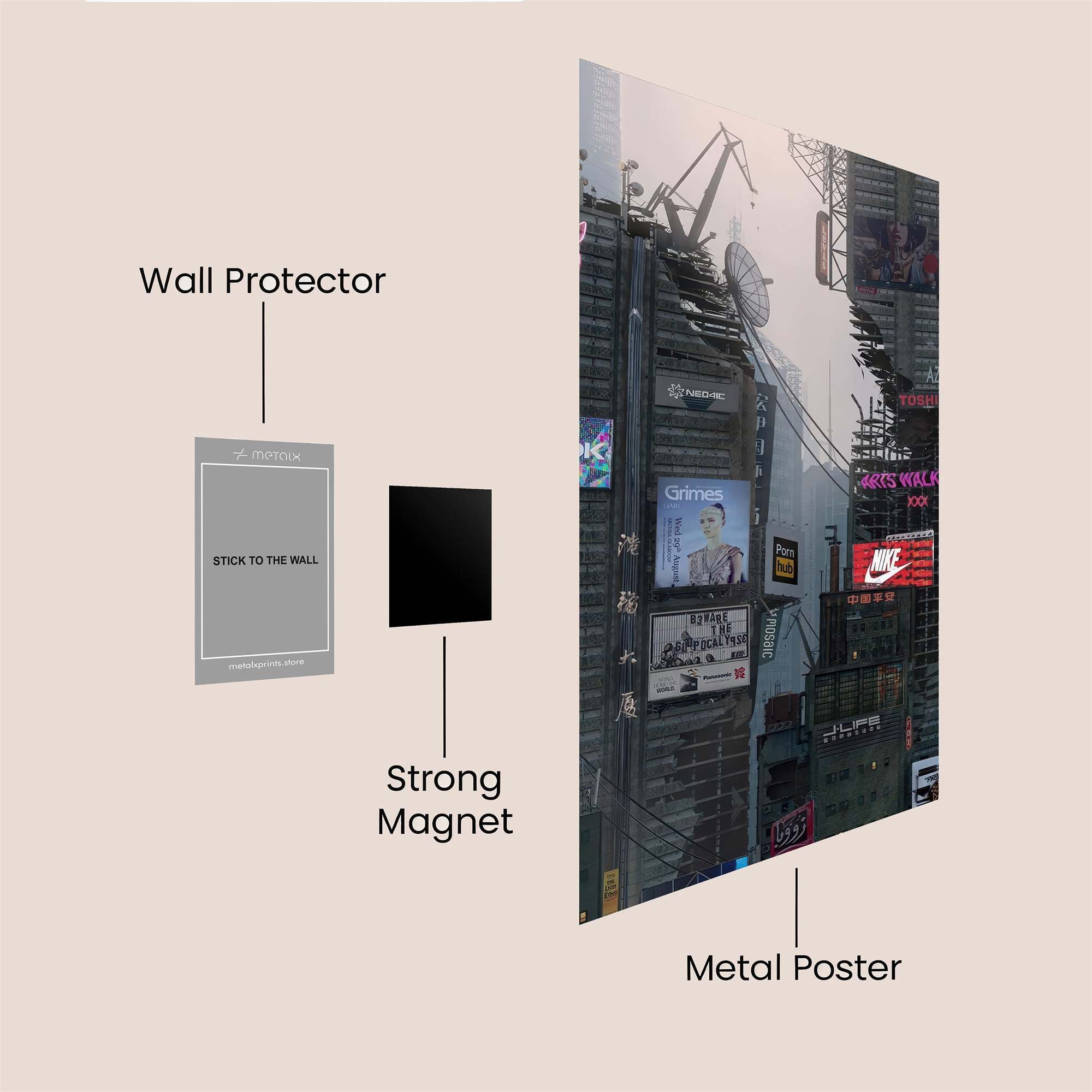 Neon Dreams Safe Wall Magnetic / M