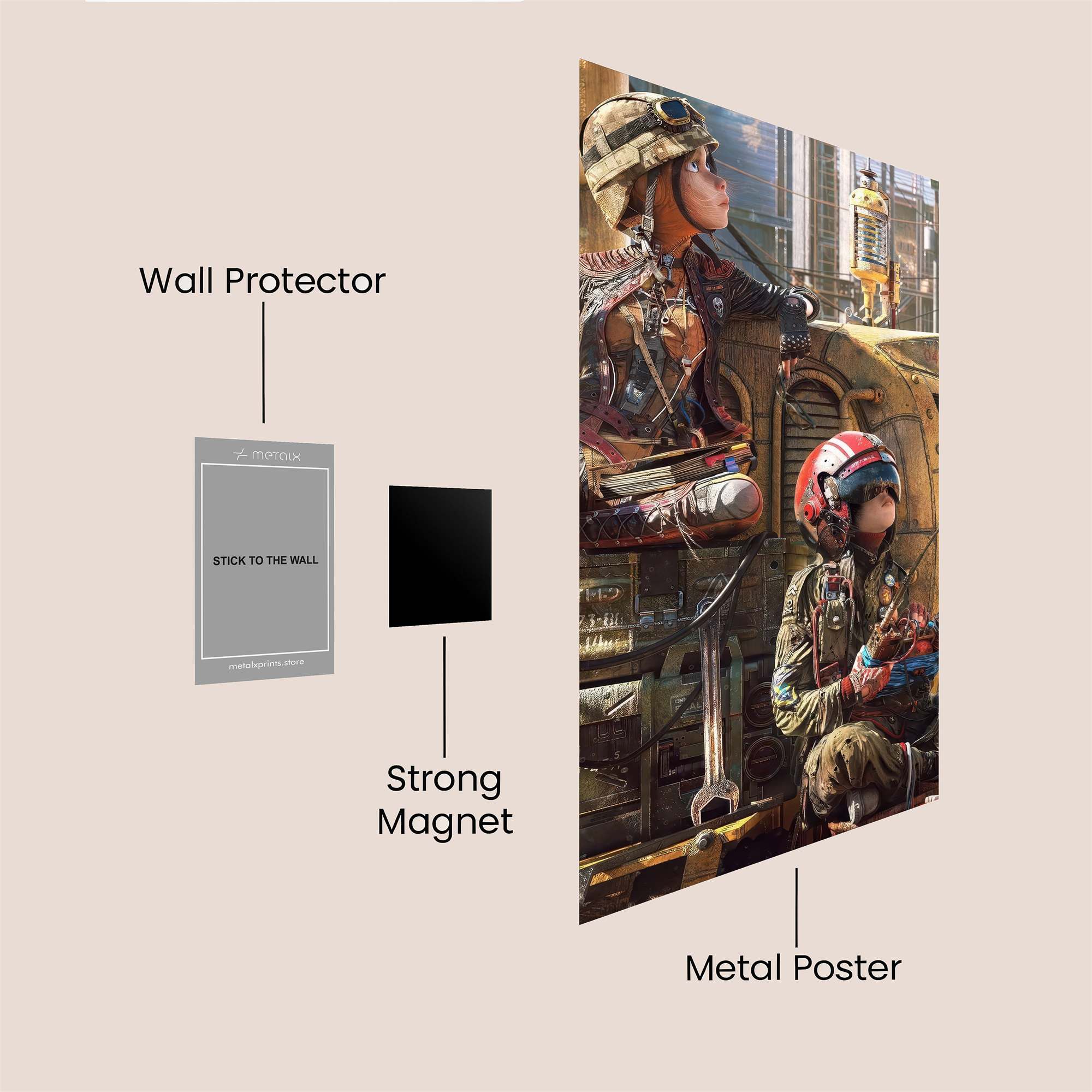 Steampunk Serenity Safe Wall Magnetic / M