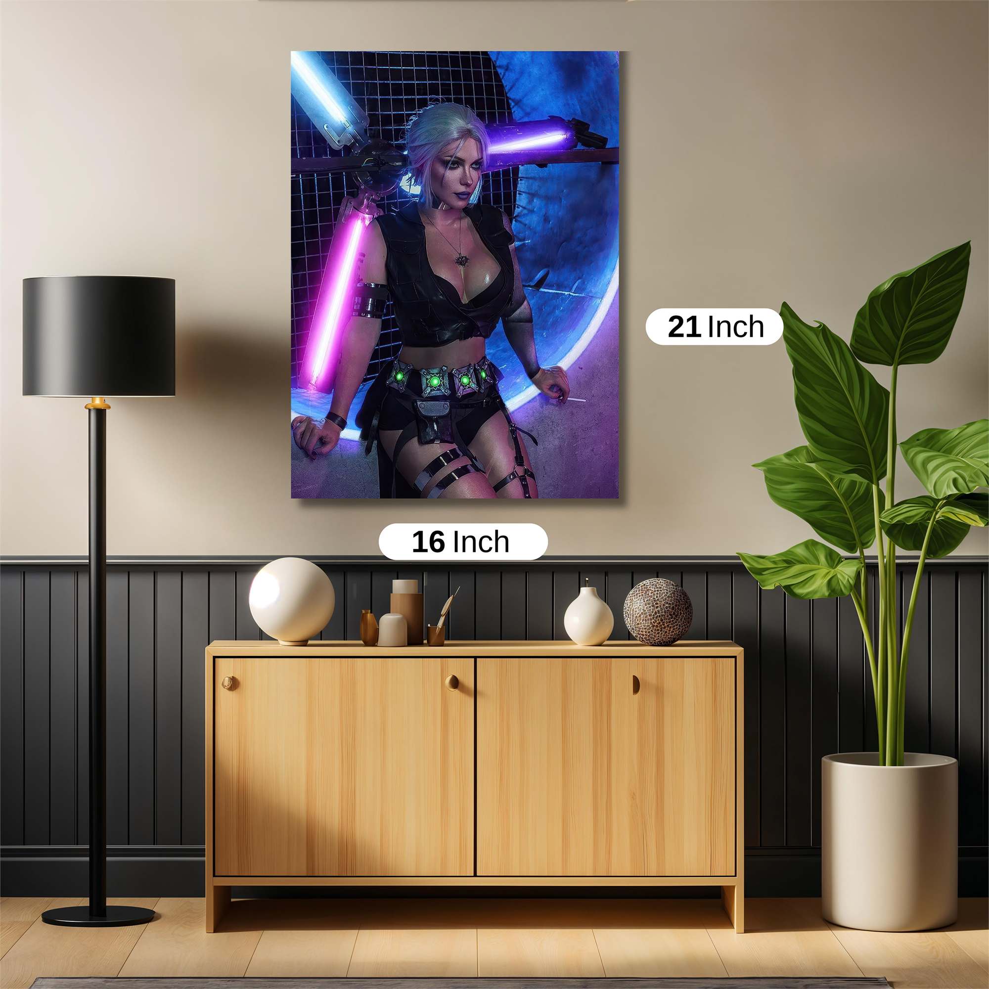 Neon Warrior Safe Wall Magnetic / M